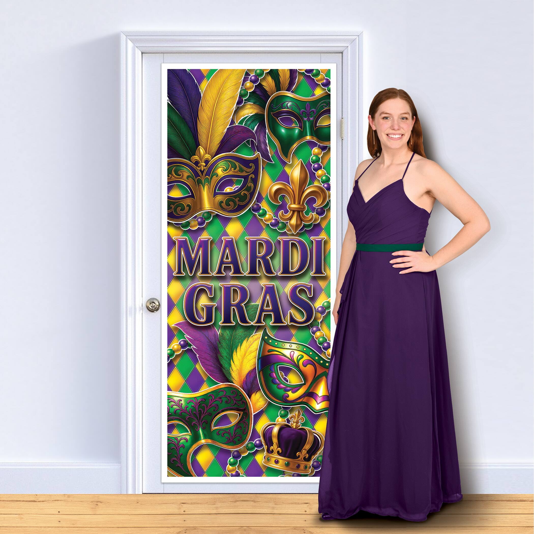 Beistle 6ft. Mardi Gras Door Covers, 2ct.