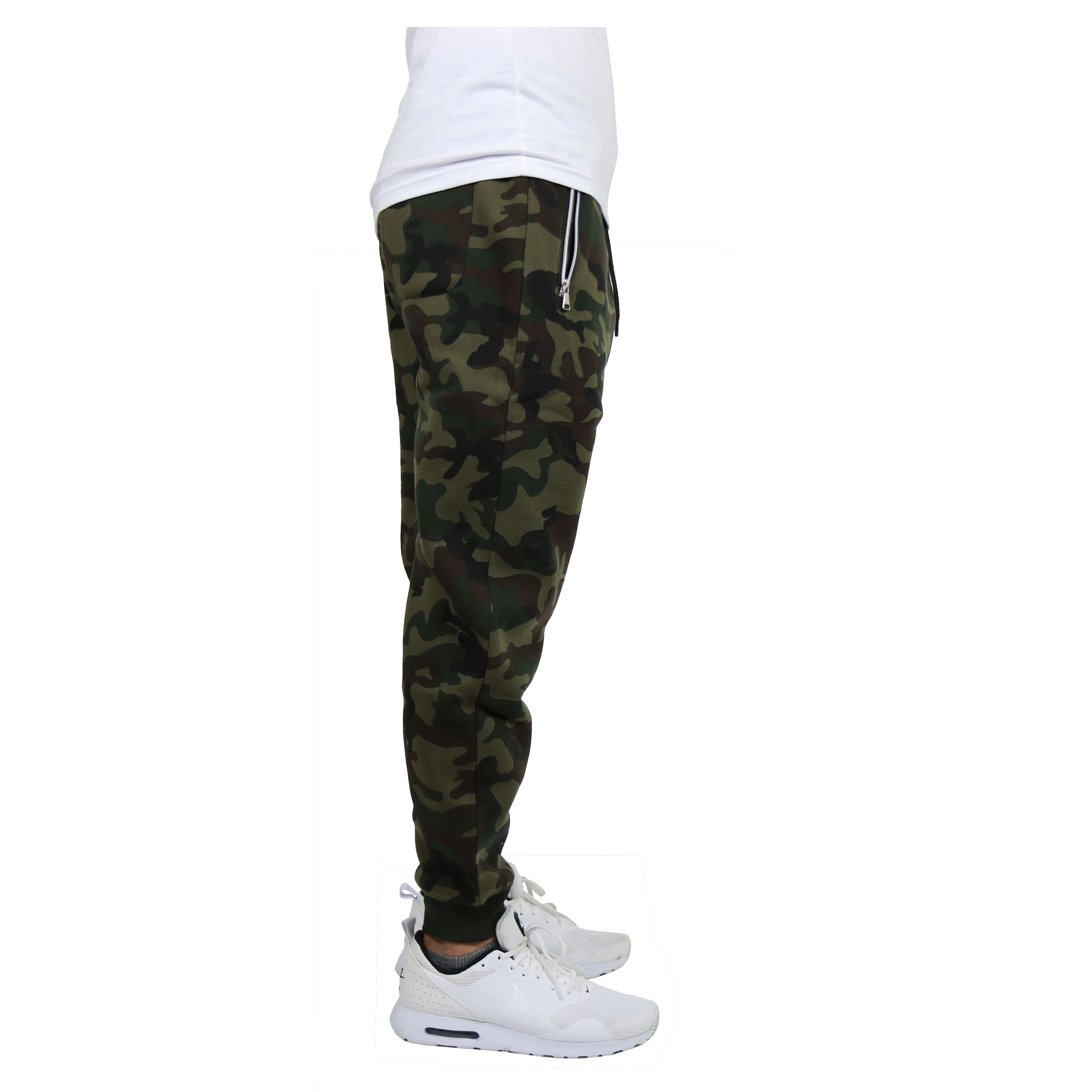 Galaxy by Harvic Men's Fleece-Lined Jogger Sweatpants With Zipper Pockets