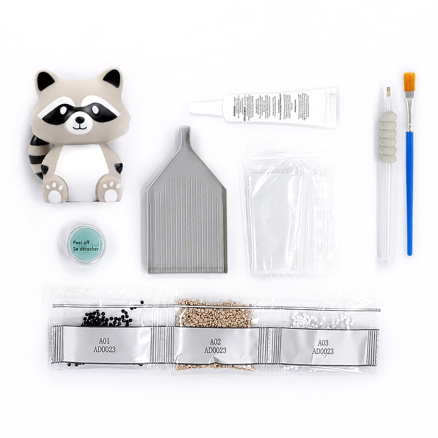 3.25" Raccoon Mystery 3D Diamond Art Kit by Make Market®