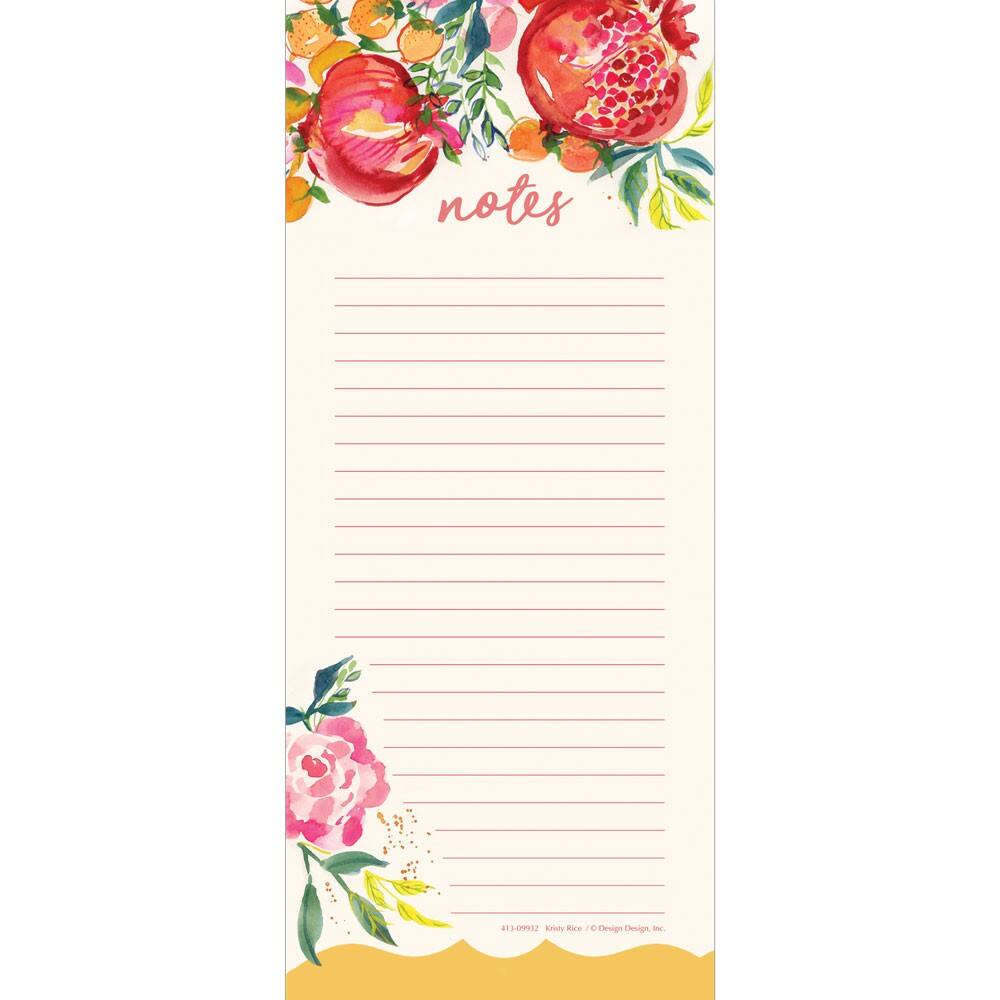 JAM Paper Pomegranate Bloom Magnetic Shopping List Pads, 2ct.