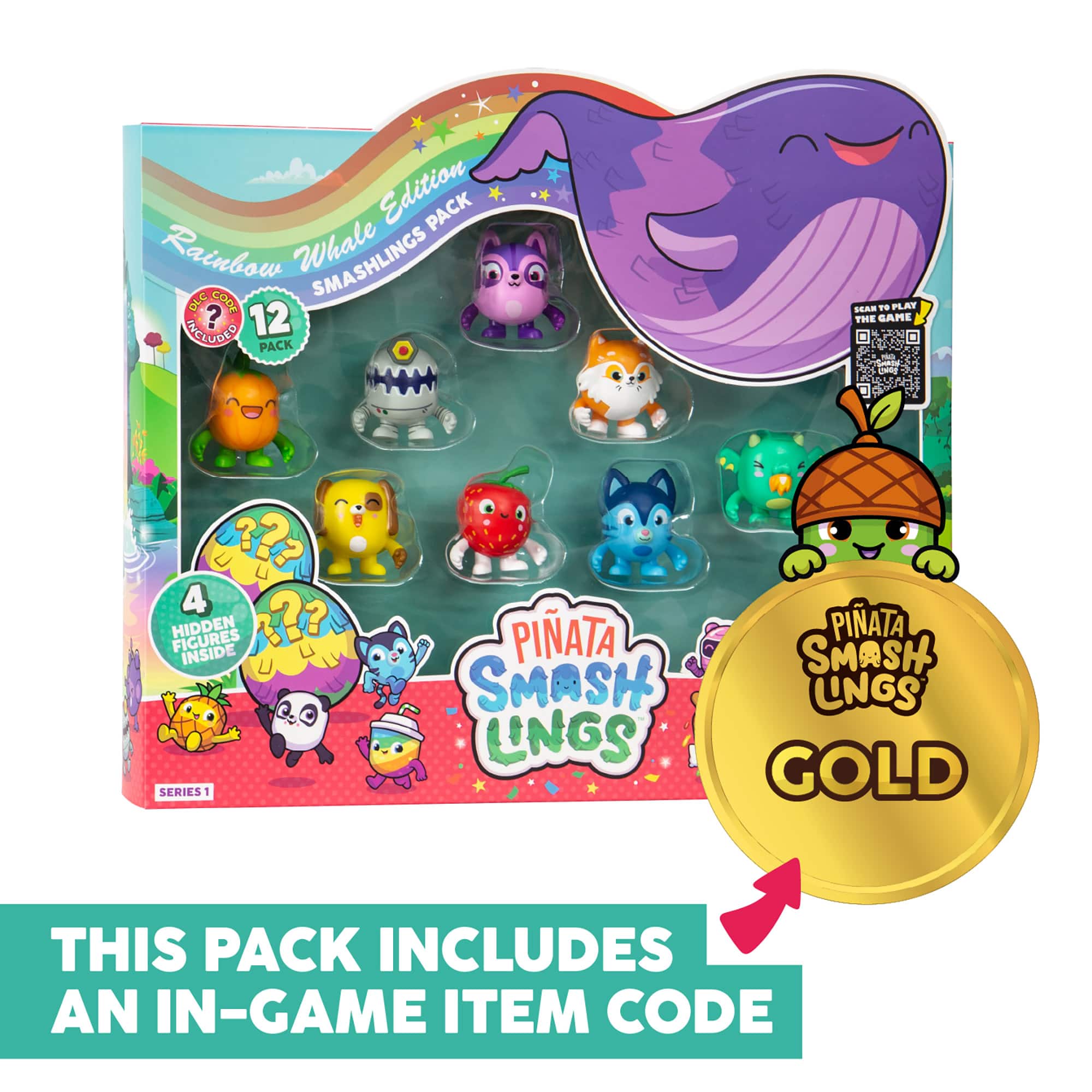 Piñata Smashlings Rainbow Whale Edition Box B Deluxe Collectible Figure Set