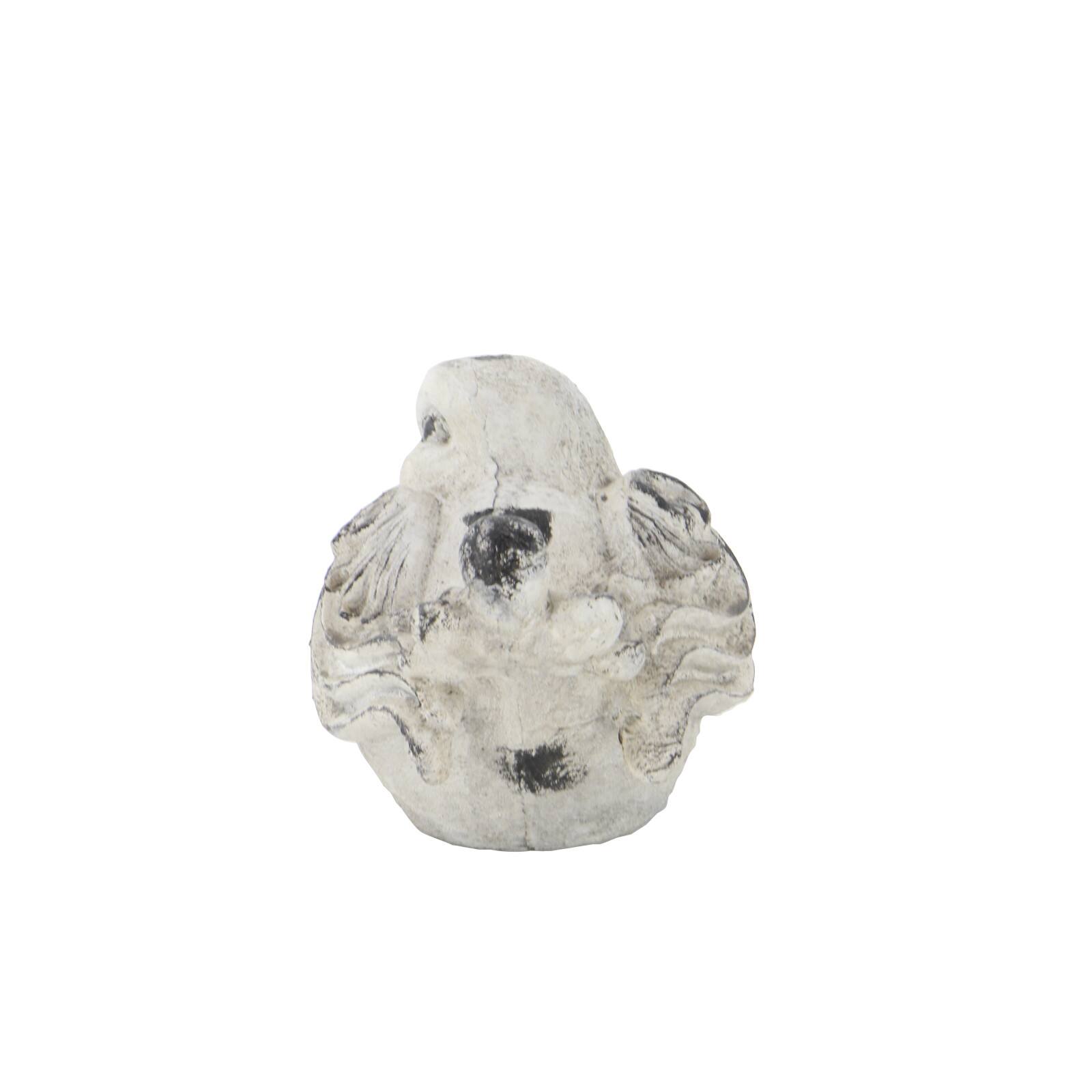 Tan Stone Country Garden Bird Sculpture Set