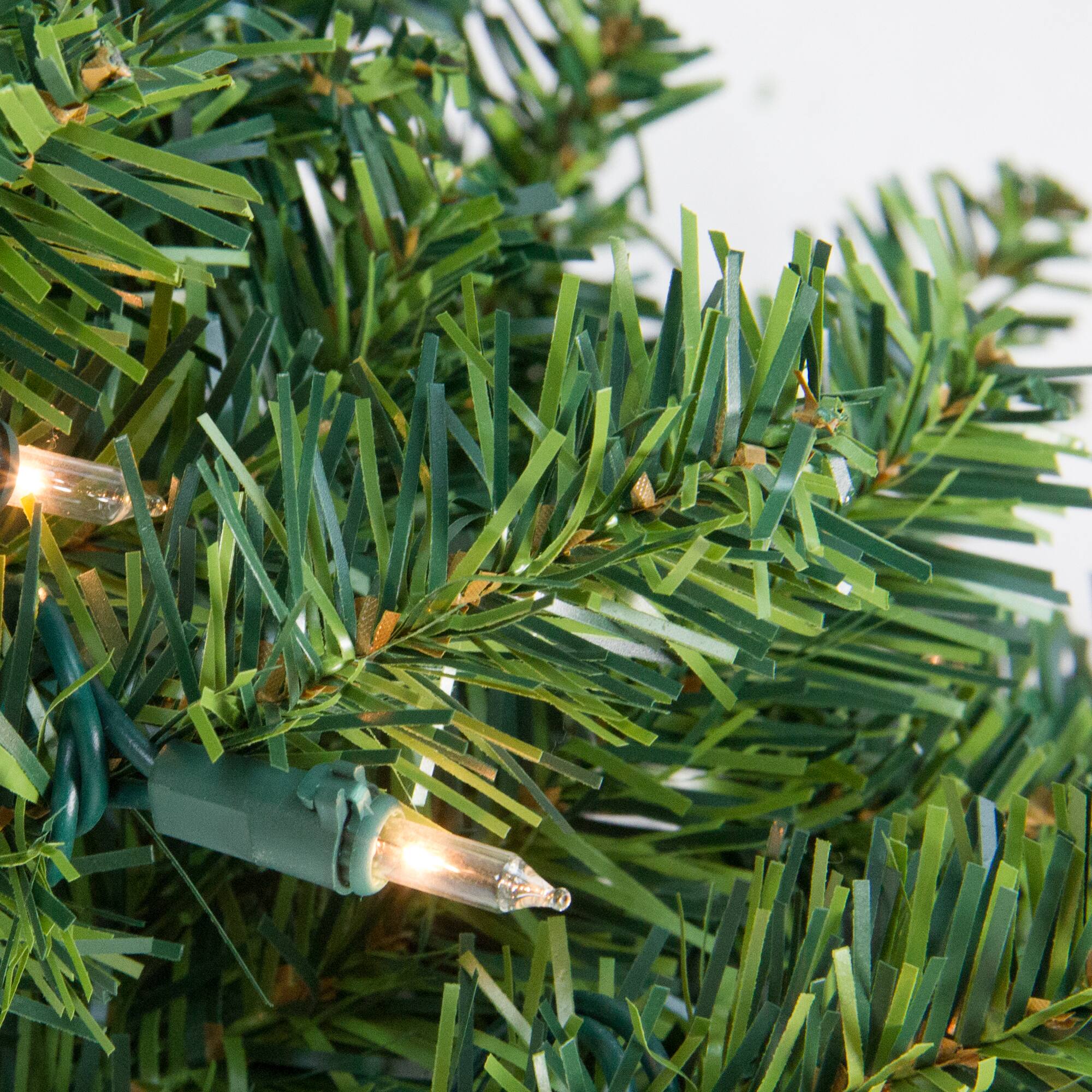 72" Pre-Lit Artificial Christmas Buffalo Fir Wreath