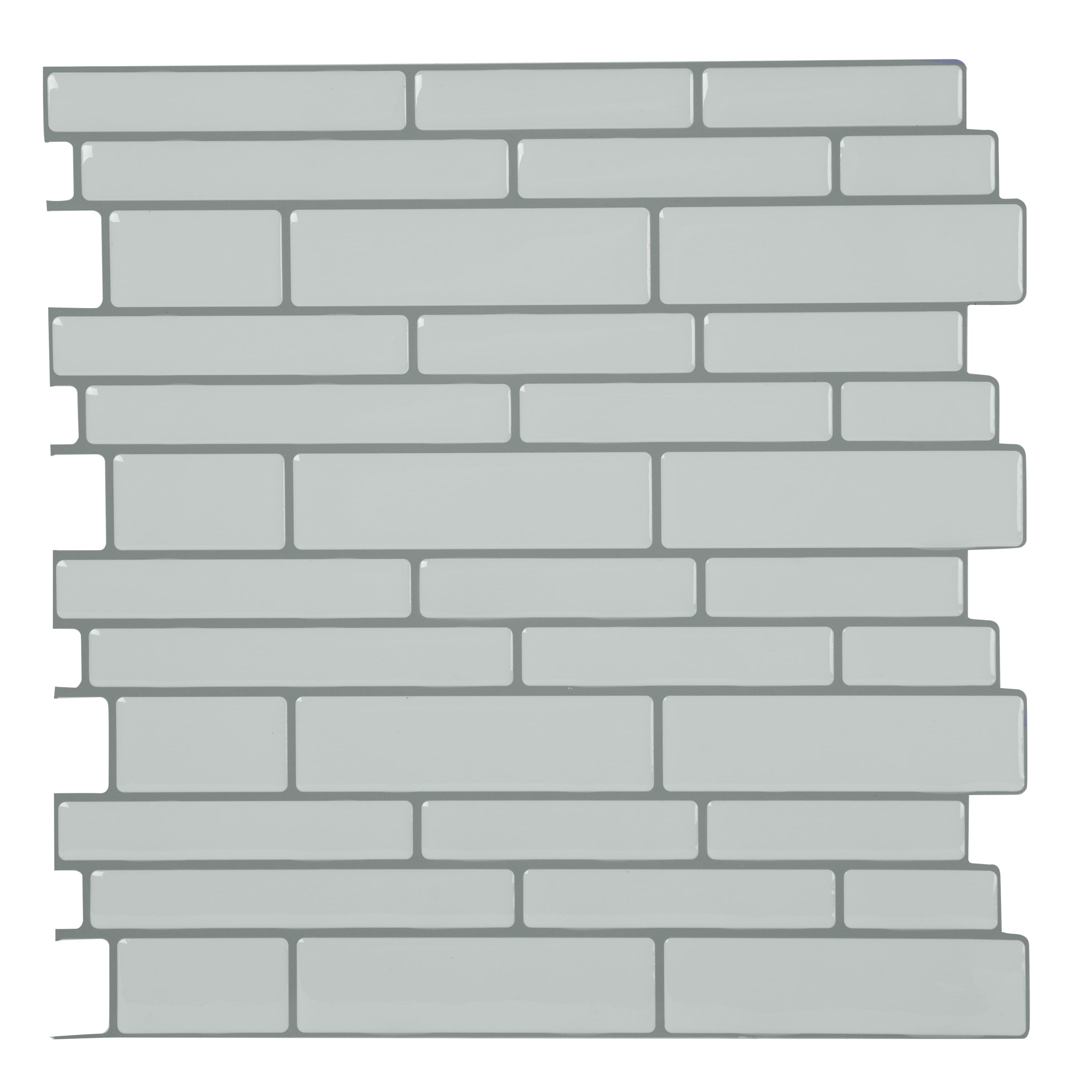 Simplify Peel & Stick White Wall Tile Pack