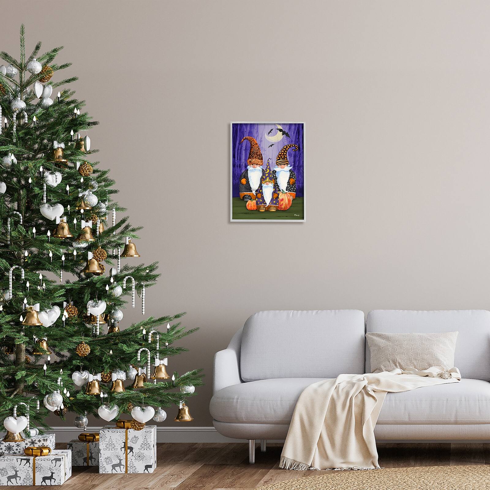 Stupell Industries Halloween Gnomes Framed Giclee Art