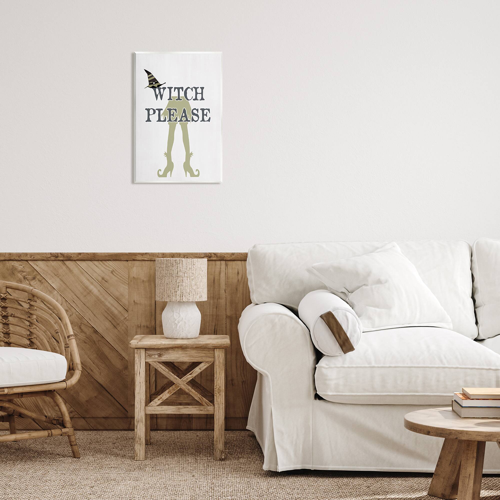 Stupell Industries Witch Please Funny Phrase Wall Plaque Art