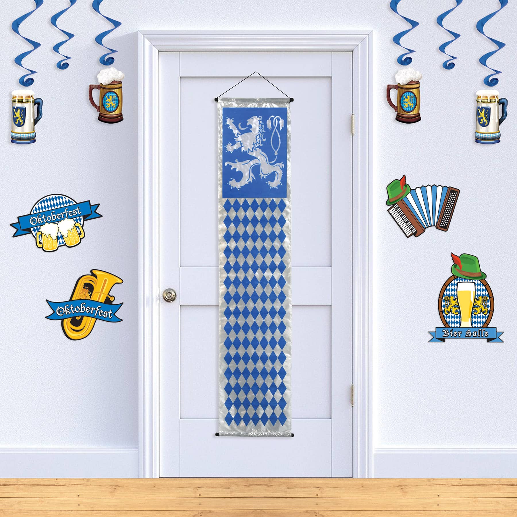 Beistle 12.25" x 4.75ft. Oktoberfest Velvet Door Panel