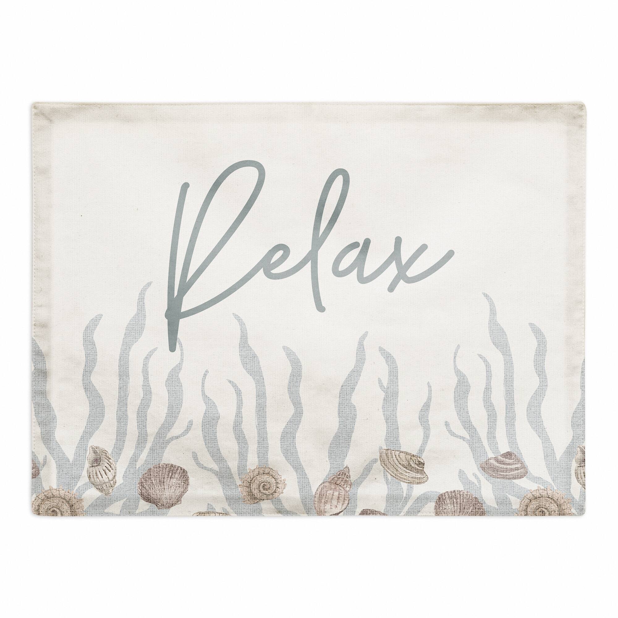 Relax Shell & Coral Border Cotton Twill Placemat