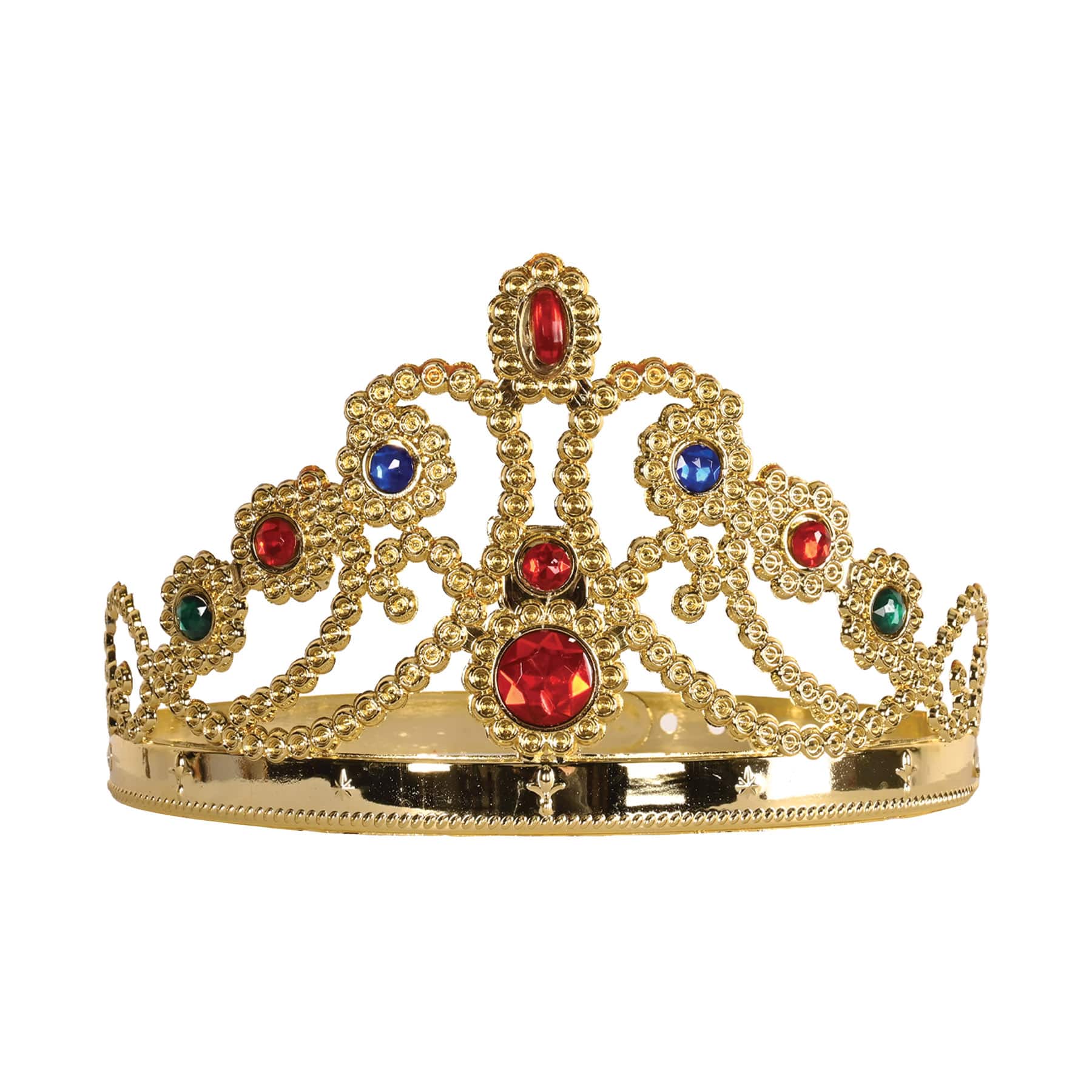 Beistle Gold Plastic Jeweled Queen's Tiaras, 2ct.