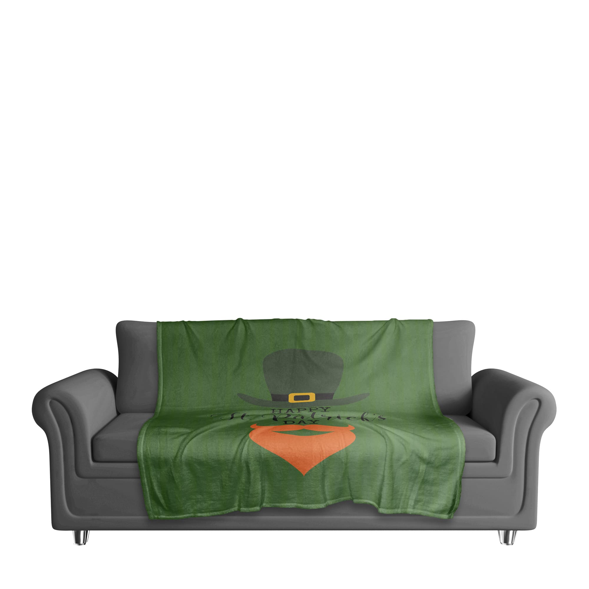Leprechaun Beard Hat 50" x 60" Coral Fleece Blanket