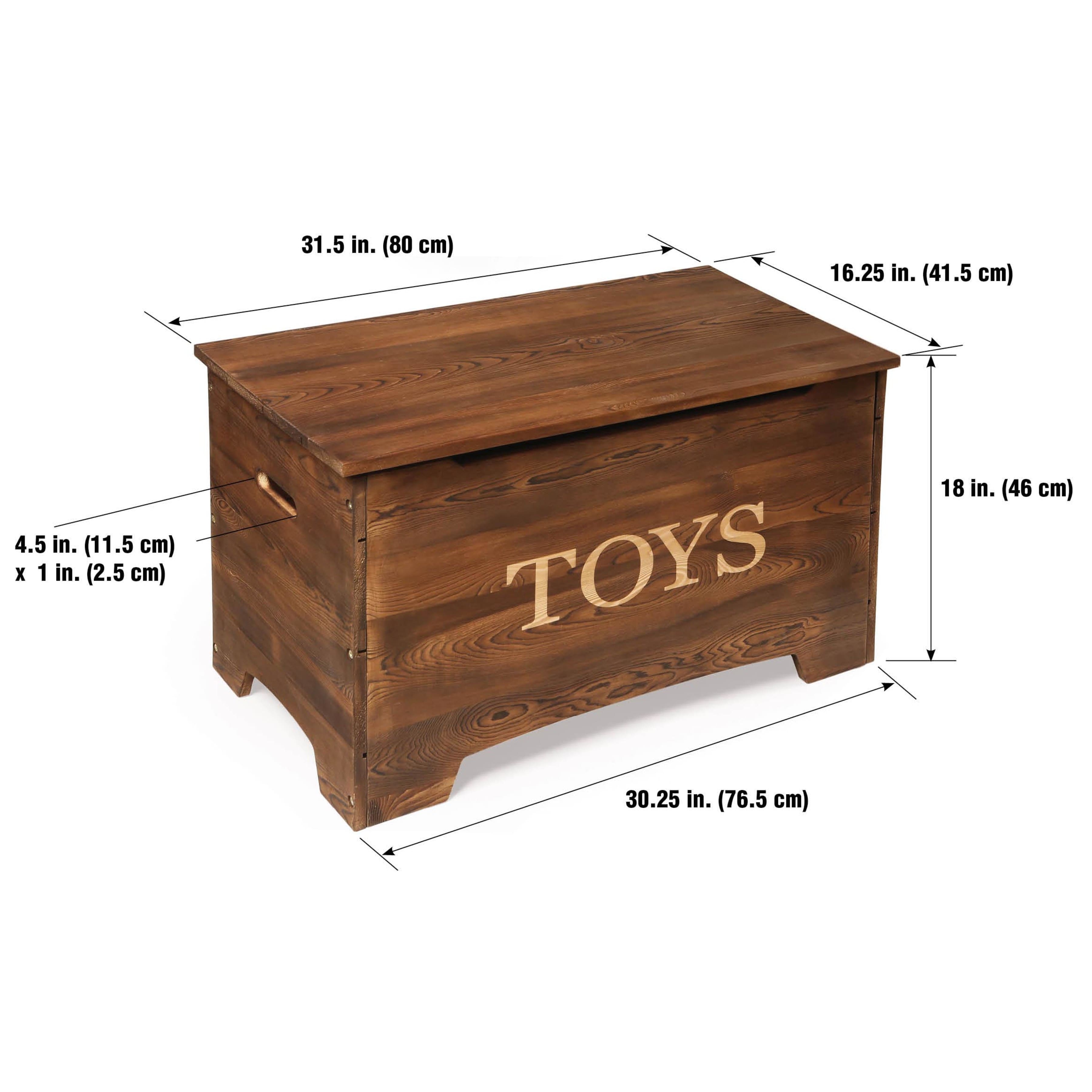 Badger Basket Caramel Brown Solid Wood Rustic Toy Box