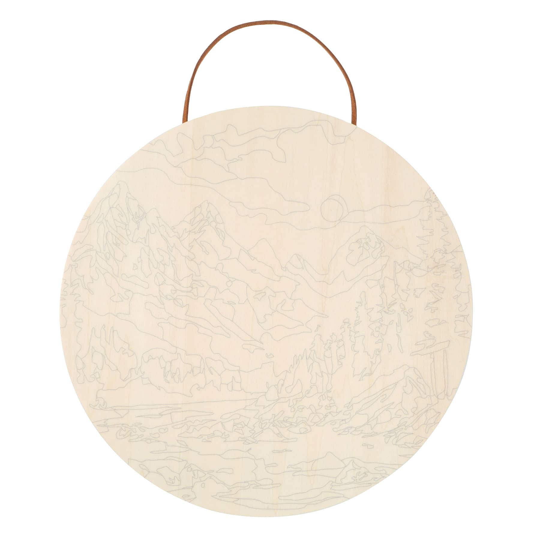 Mountain Scene Paint-by-Number Plywood Surface Kit by Artist's Loft®