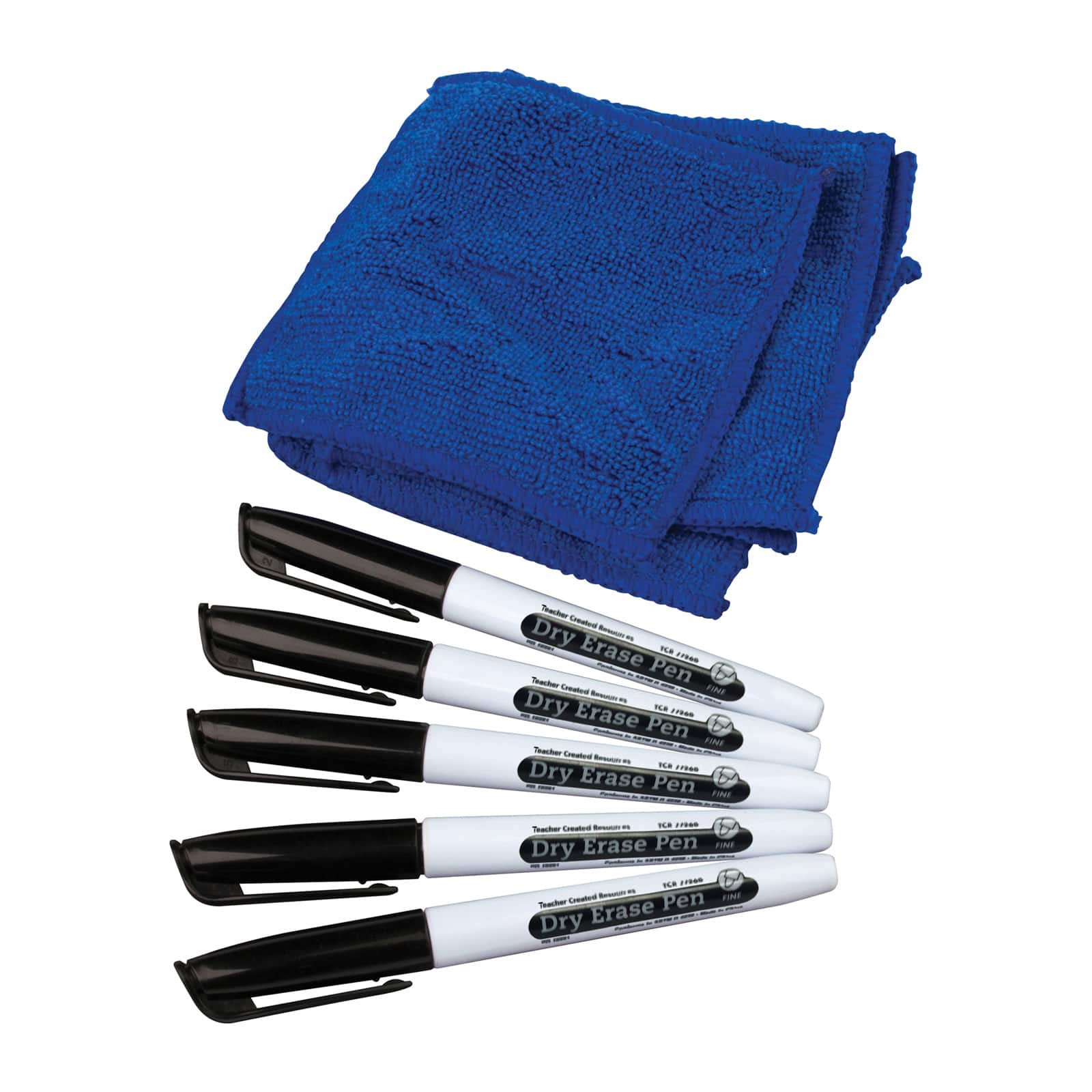 Dry Erase Pens & Microfiber Towels By Teacher Created Resources in Black | 4.5" x 4.5" | Michaels®