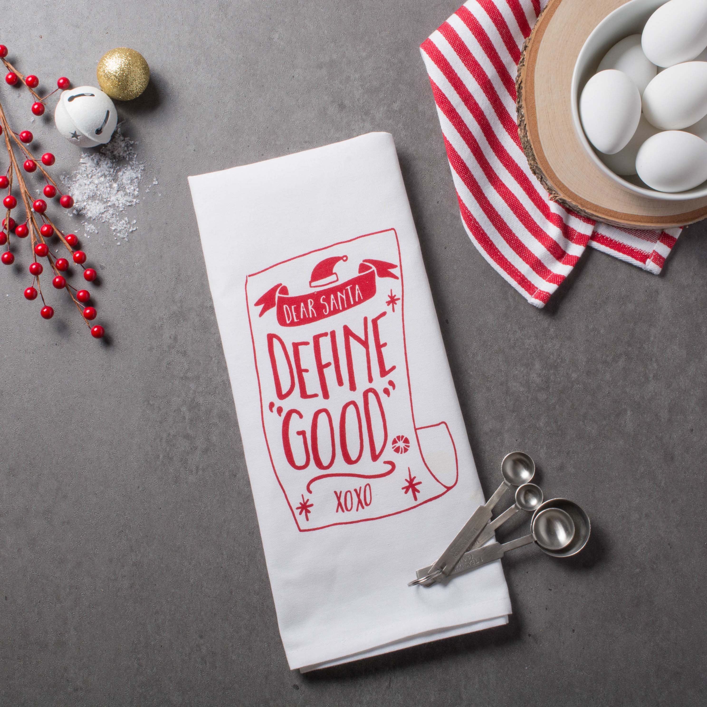 DII® Assorted Dear Santa Holiday Printed Dishtowel Set