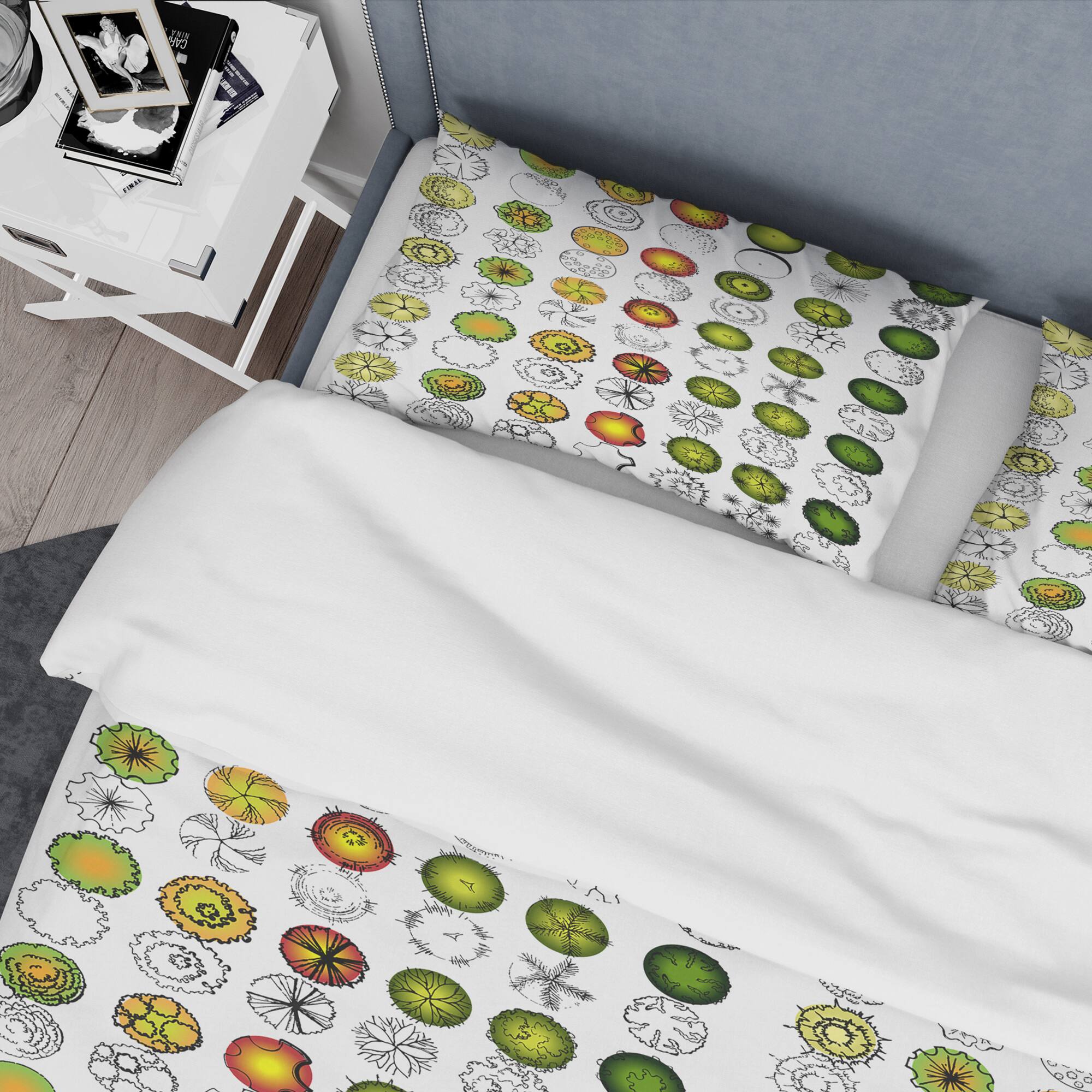 Designart 'Retro Tree Top Design' Mid-Century Duvet Cover Set