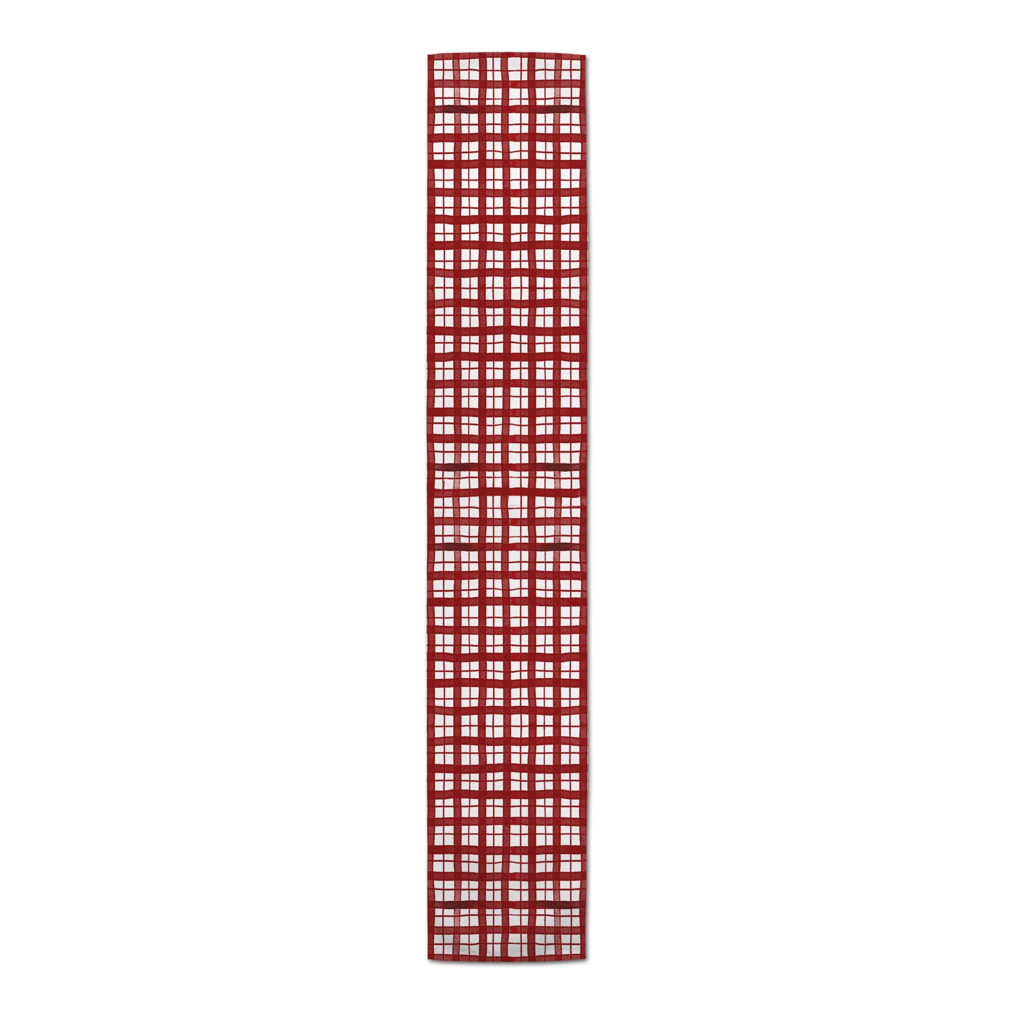 Red & White Plaid Indoor/Outdoor Table Runner