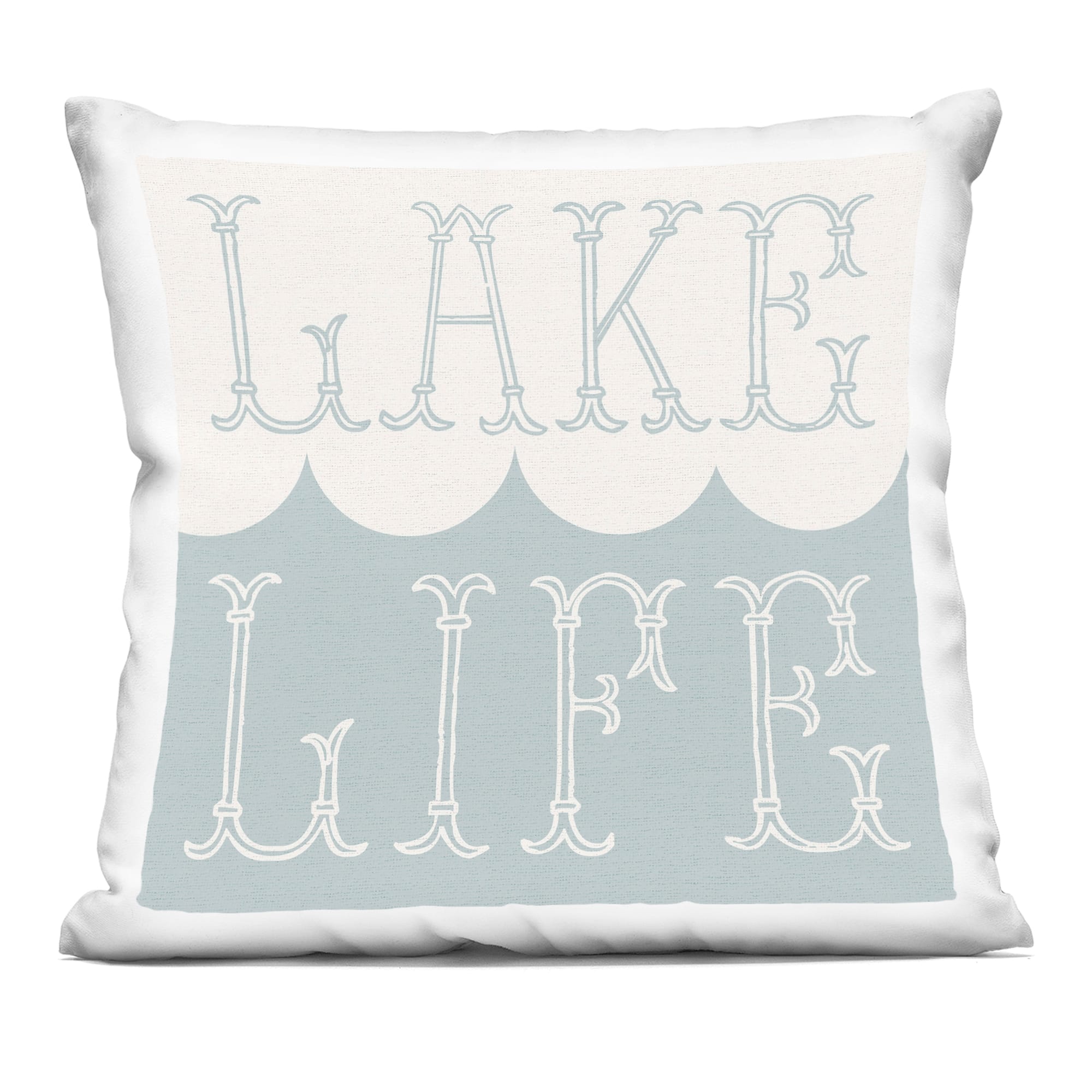 Stupell 18" x 18" Industries Lake Life with Wave Decorative Printed Indoor Pillow
