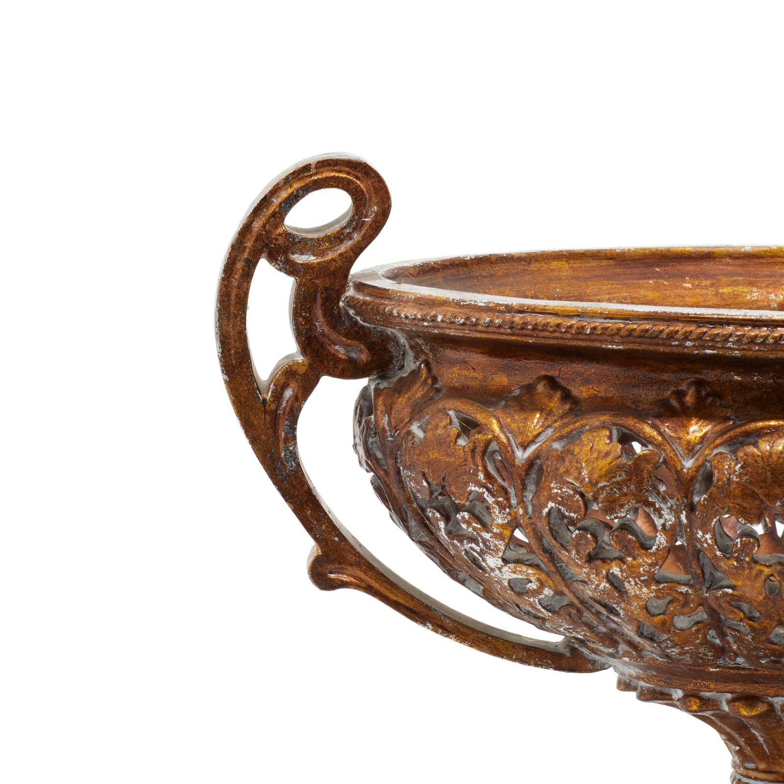 19" Gold Traditional Decorative Bowl Accent with Stand