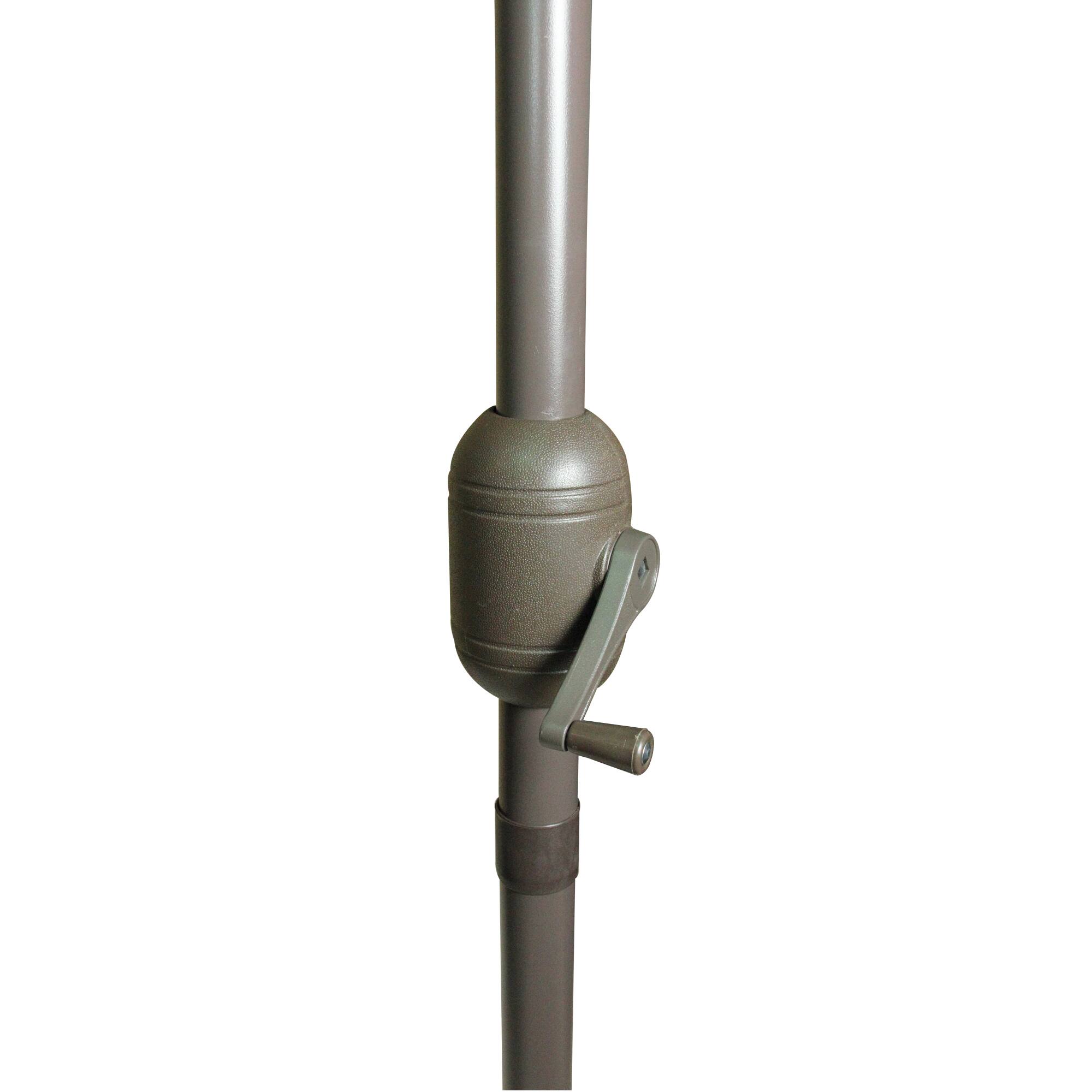 10ft. Dark Beige Patio Patio Market Umbrella with Hand Crank