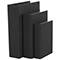 Faux Leather Geometric Woven Grid Book Storage Box Set