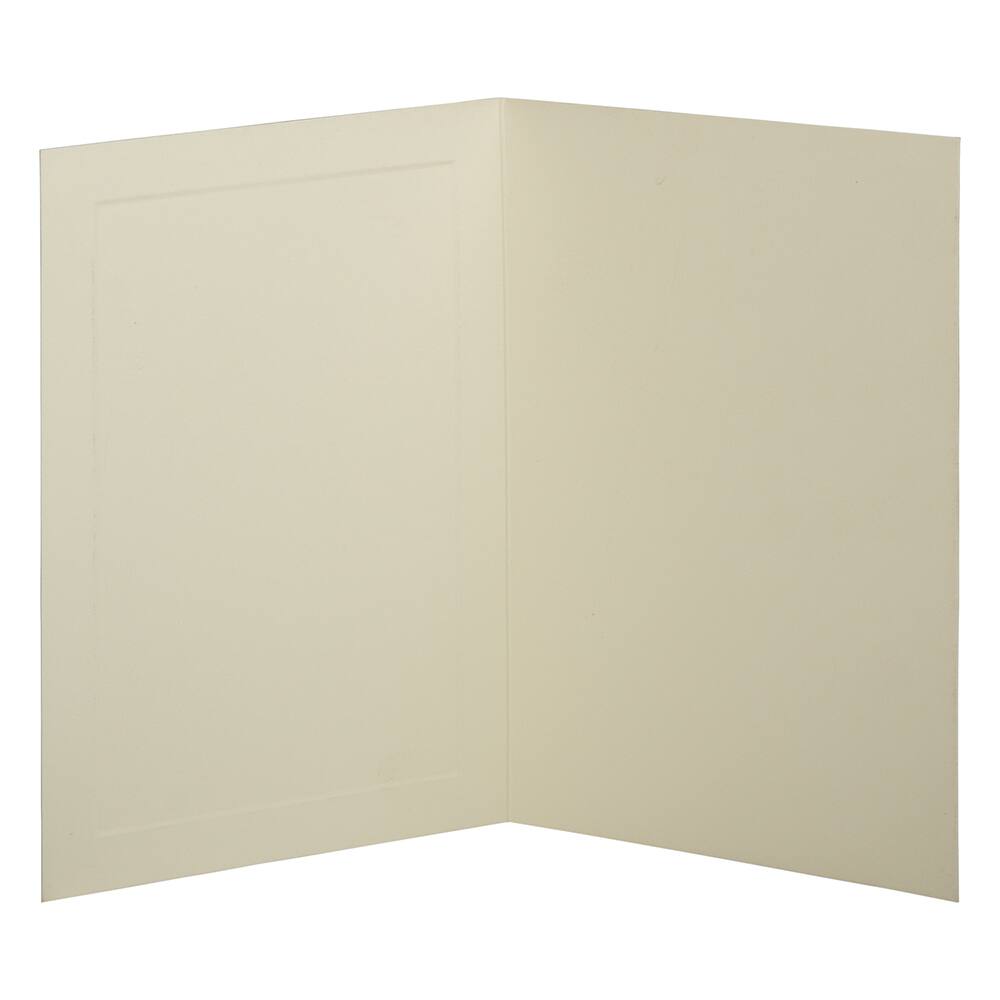 JAM Paper 3.5" x 4.875" Strathmore Ivory Wove Panel Blank Foldover Cards