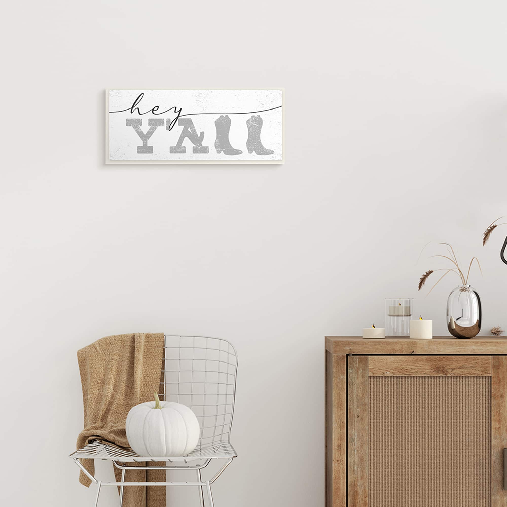 Stupell Industries Hey Y'all Western Wooden Wall Plaque