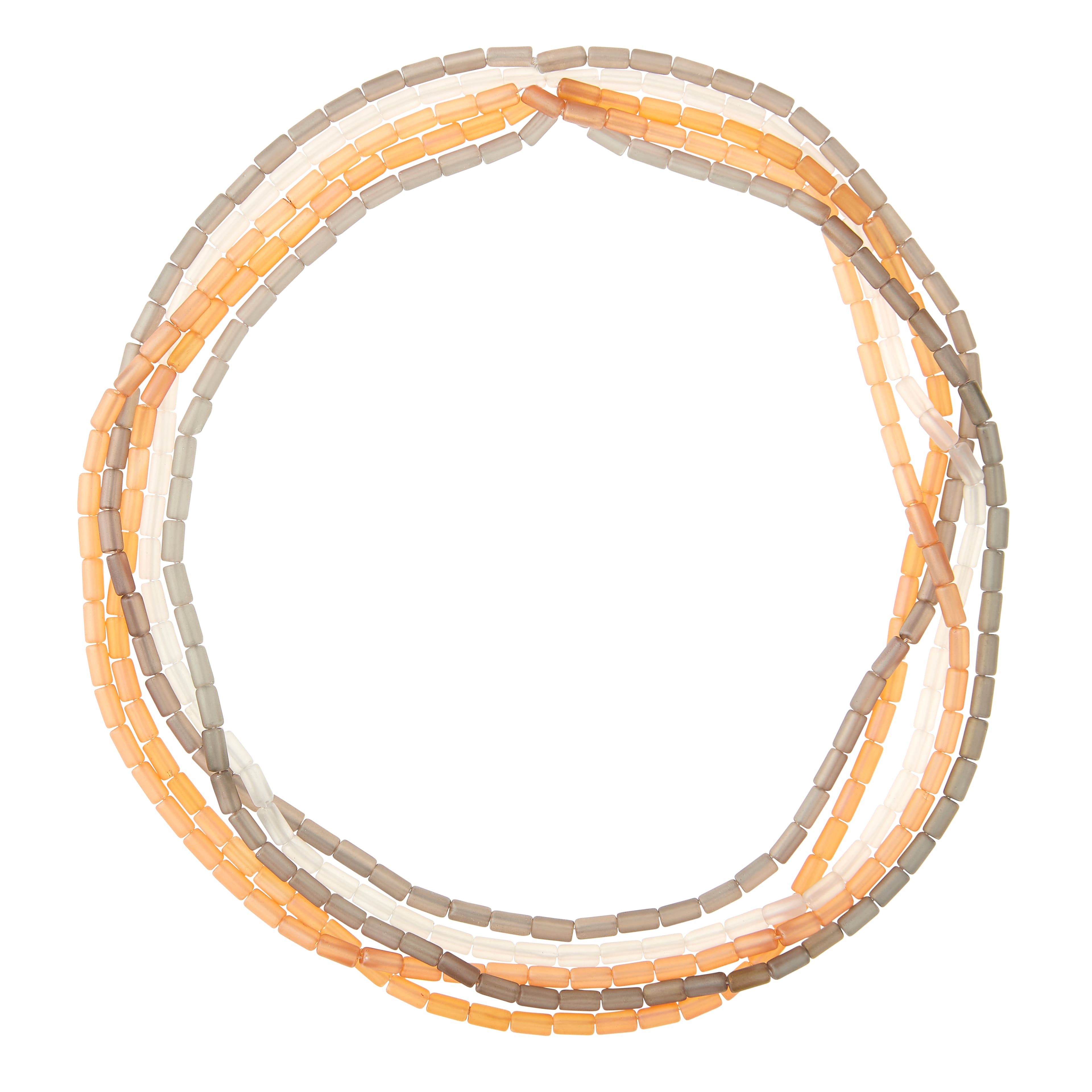 Matte Multicolor Earth Glass Tube Seed Beads, 5mm by Bead Landing™