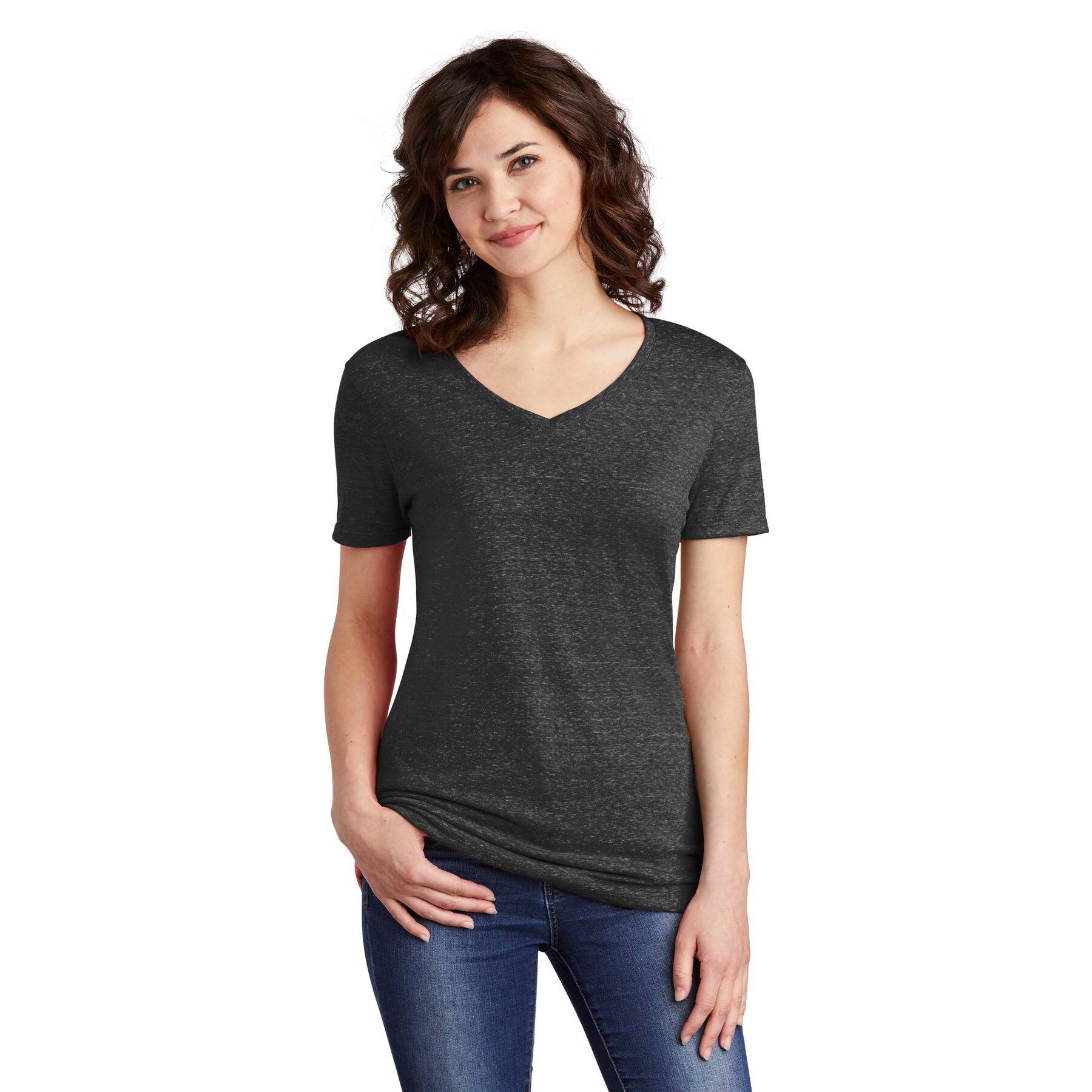 JERZEES® Ladies Snow Heather Jersey V-Neck T-Shirt