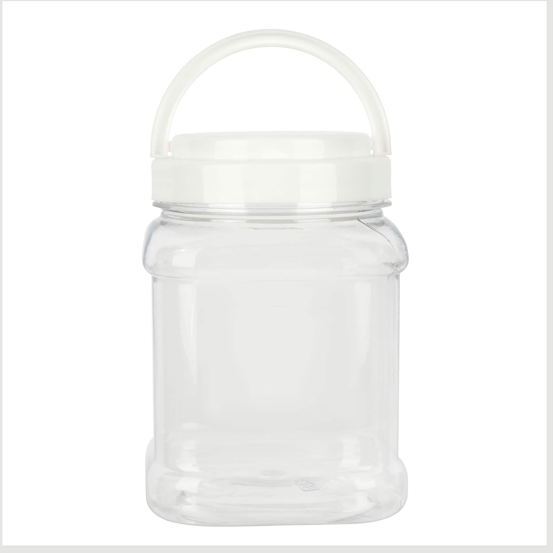 Clear Plastic Jar with Handle by Bead Landing™