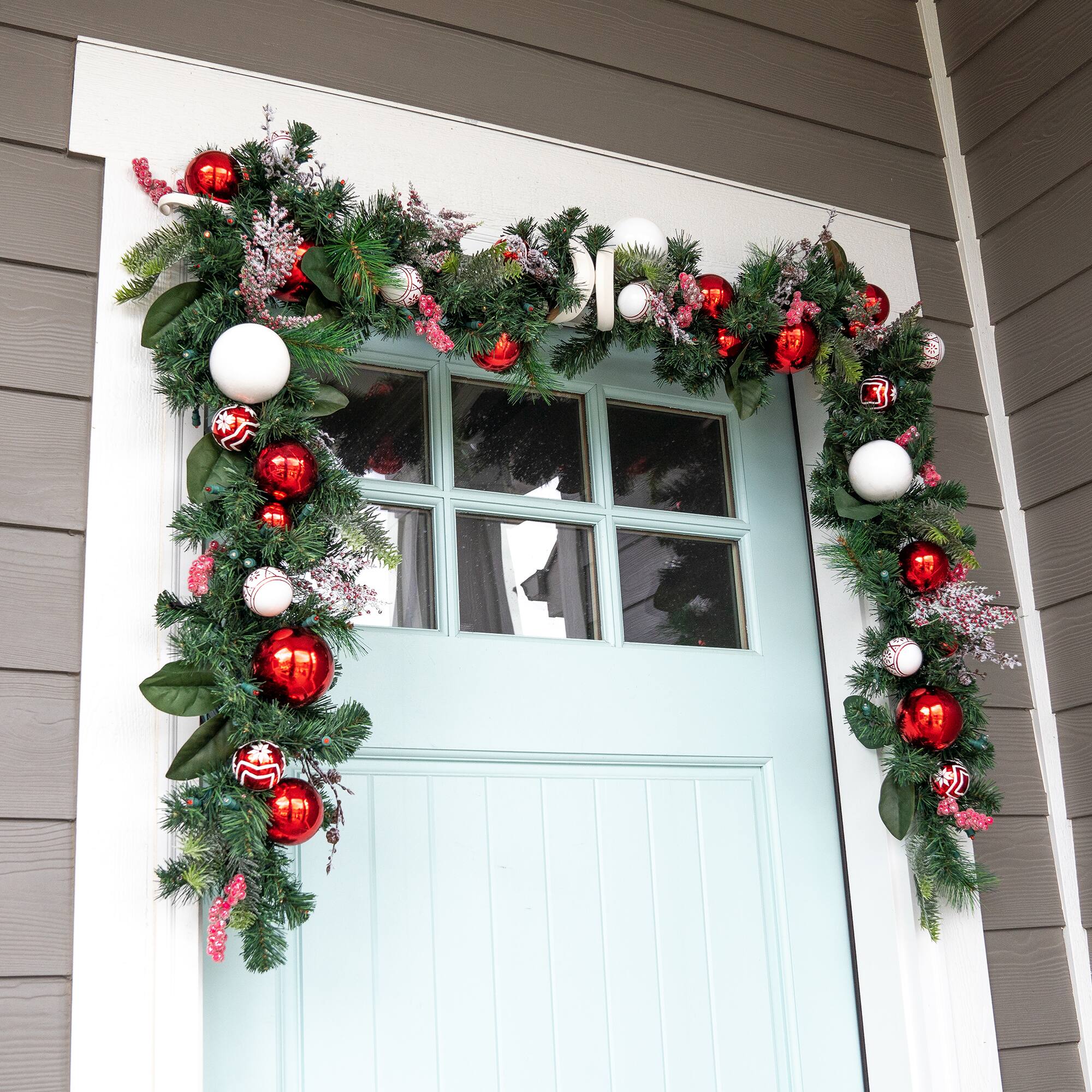 Village Lighting 9ft. Pre-Lit LED Nordic Christmas Garland