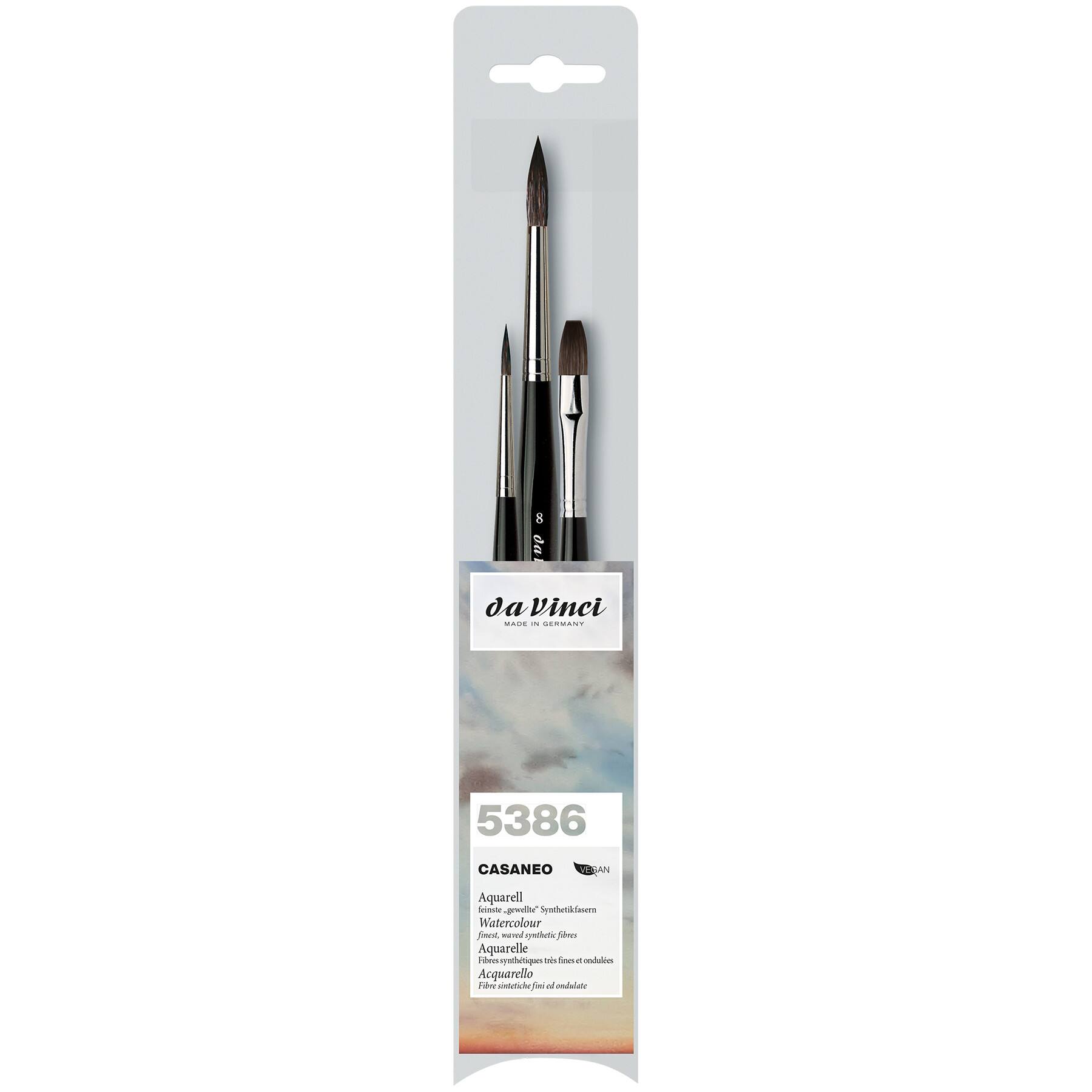 da Vinci CASANEO 3 Piece Synthetic Brush Set