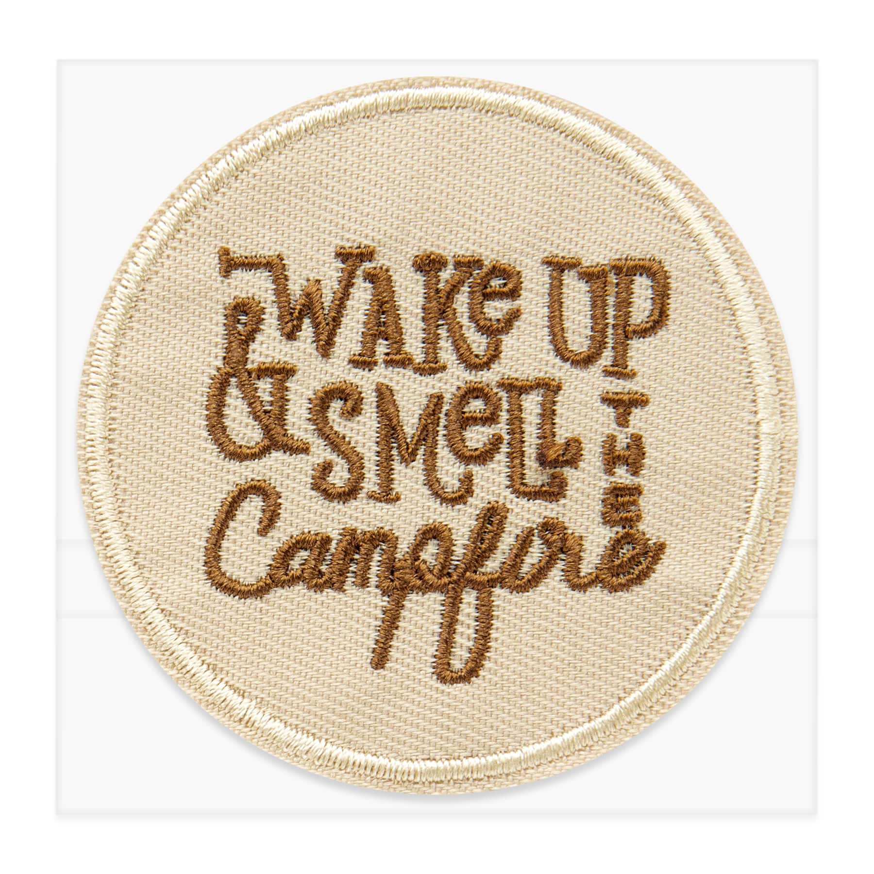 Wake Up & Smell The Campfire Embroidered Iron-On & Adhesive Patch by Make Market®
