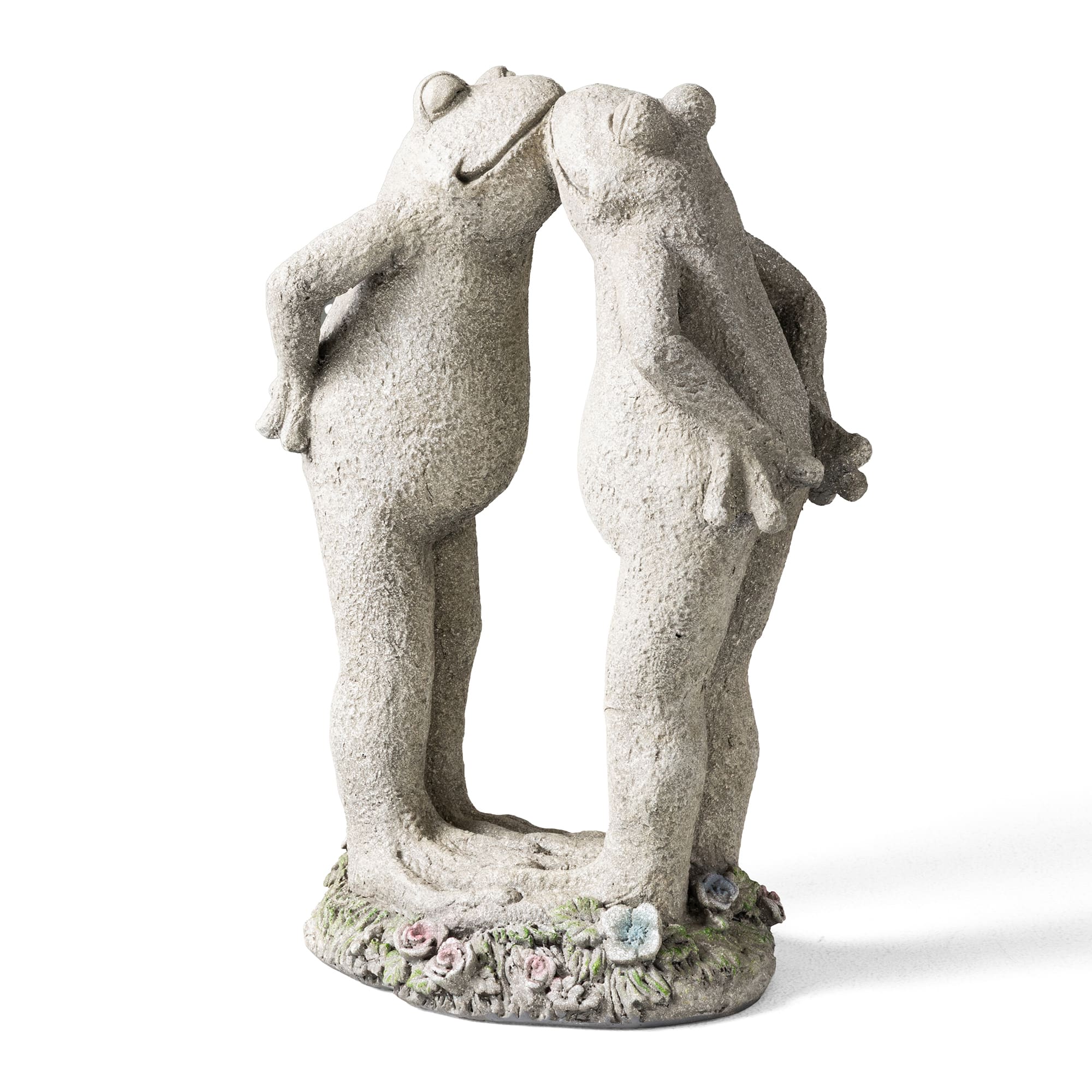 Glitzhome® 15.25" Resin Two Kissing Frog Statue