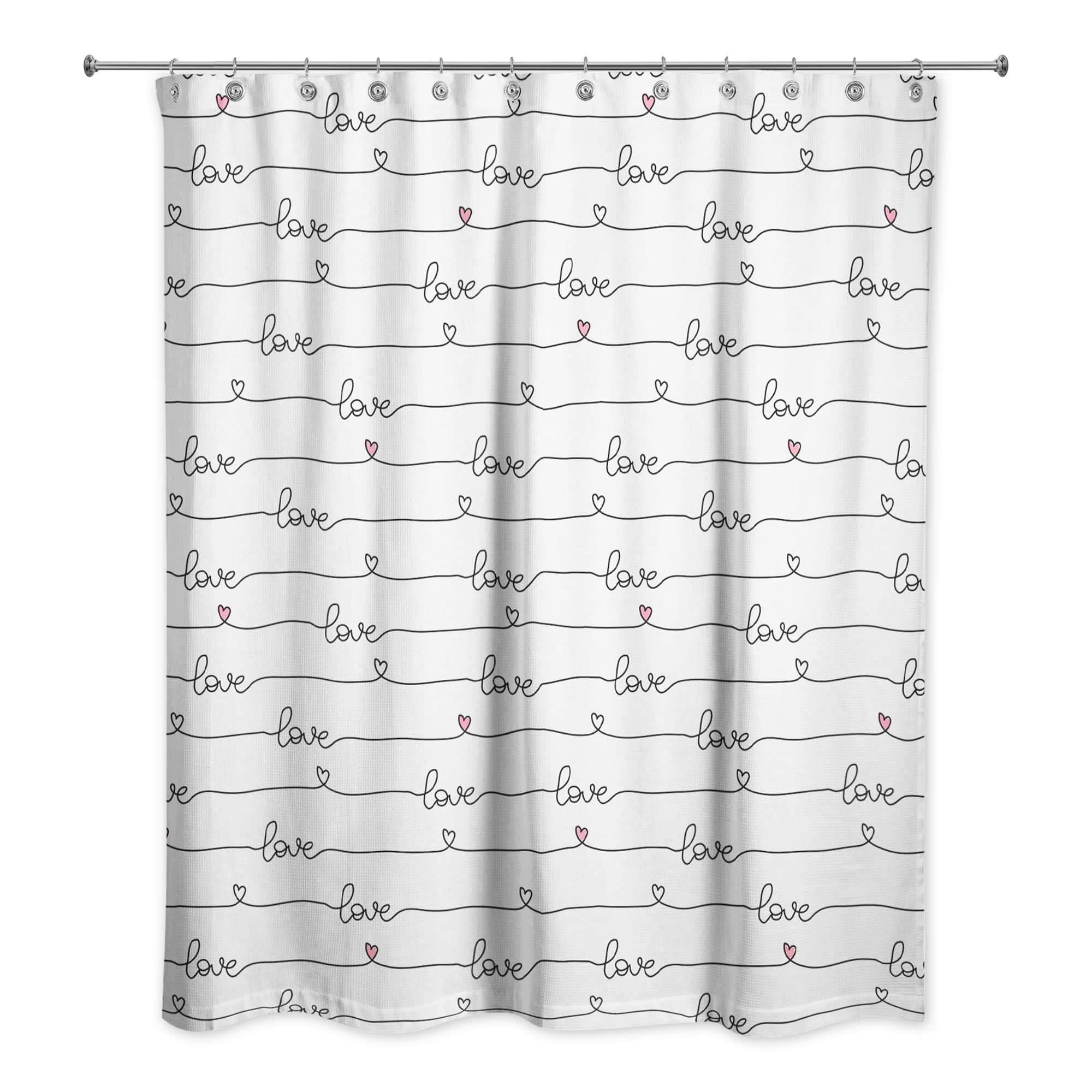 Love Script Shower Curtain