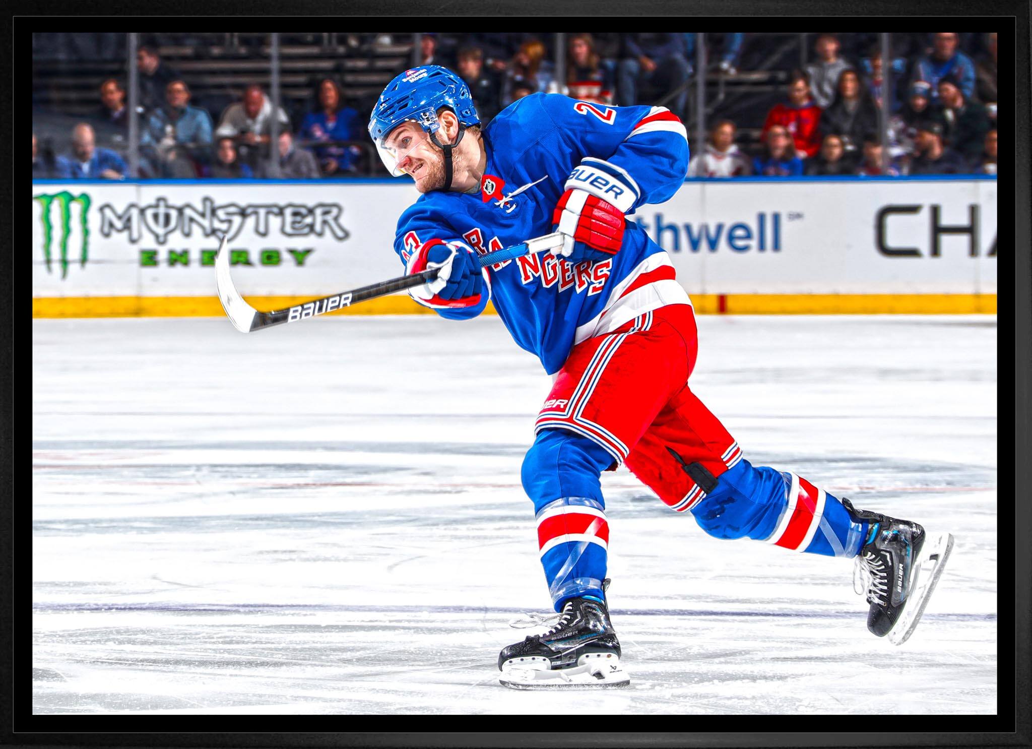Adam Fox 20" x 29" Framed Canvas New York Rangers 31.5" x 22.5"
