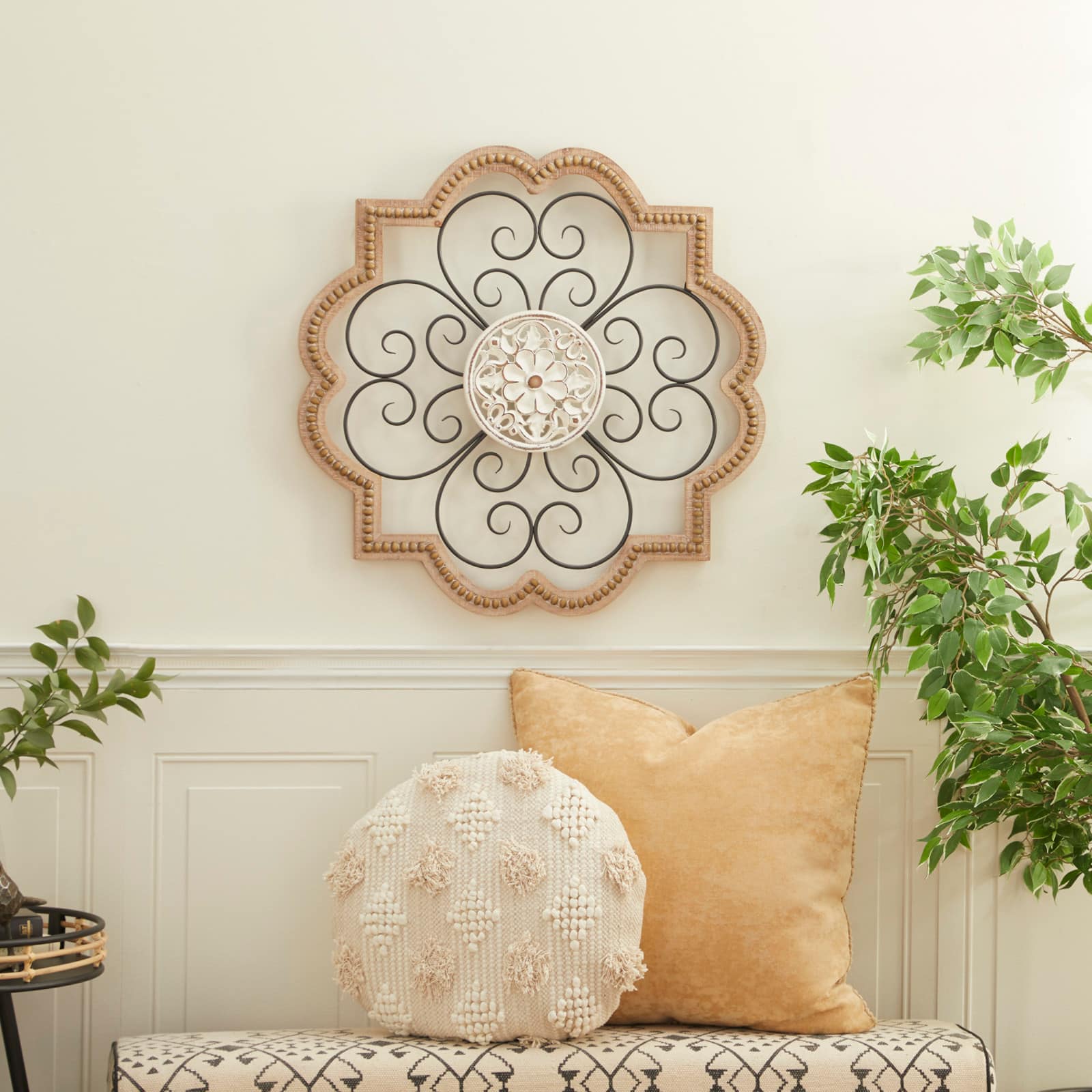 27" Brown Metal & Wood Farmhouse Wall Décor