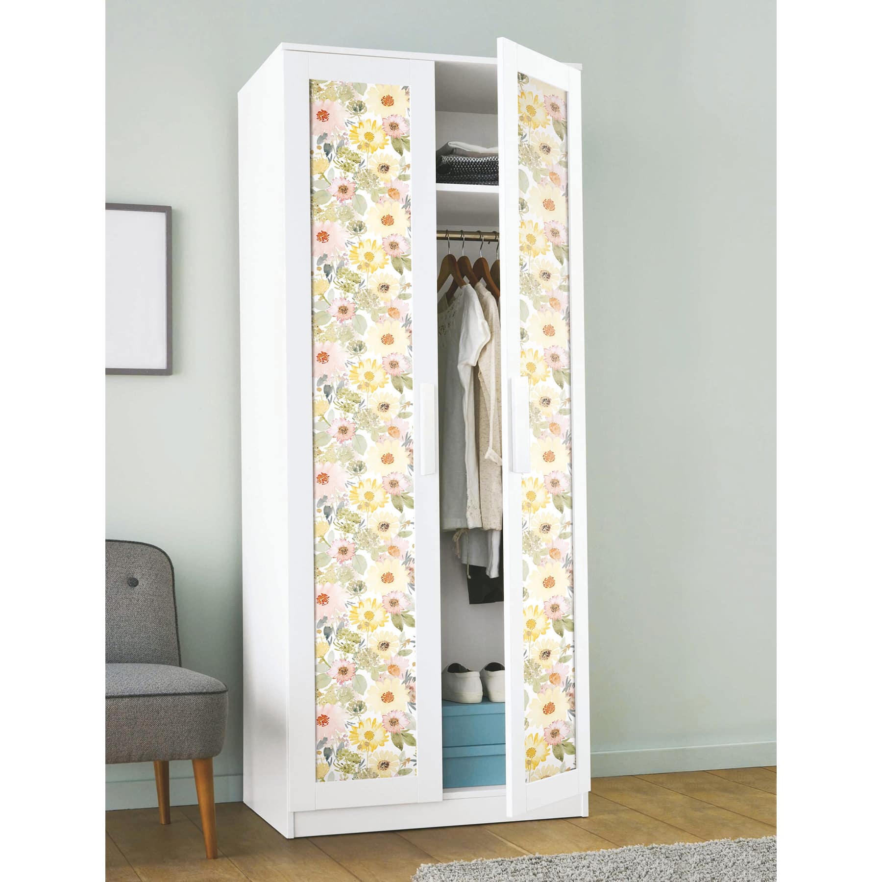 RoomMates Coral & Yellow Southern Charm Peel & Stick Wallpaper
