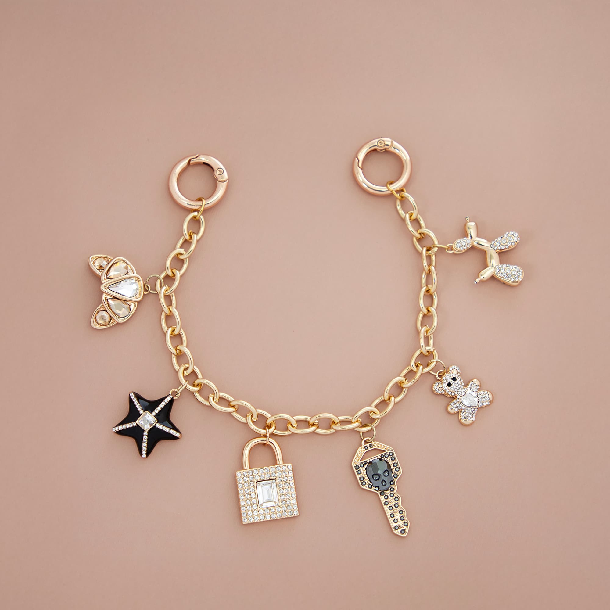 Skull Key Austrian Crystal Charm by Bead Landing™