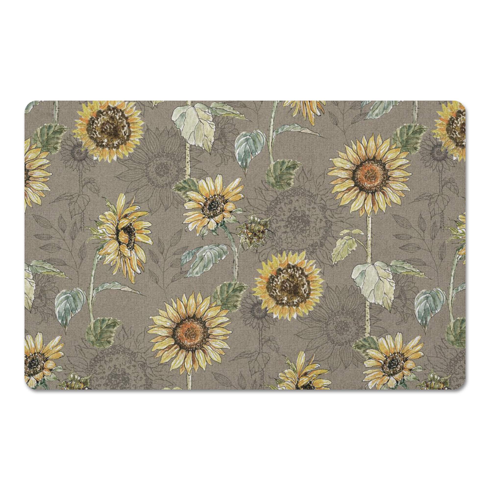Sunflower Pattern Floor Mat