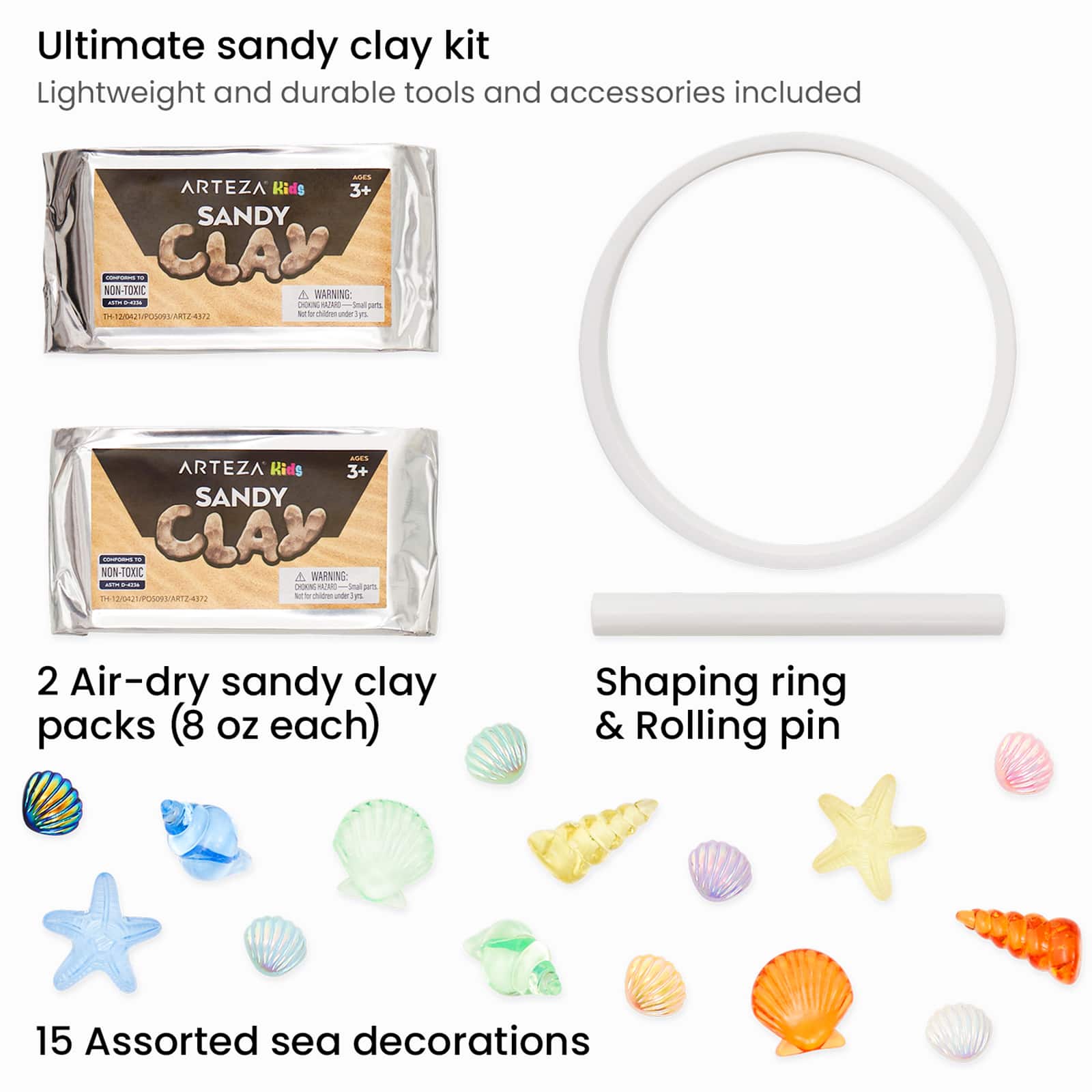 Arteza® Kids Sandy Clay Keepsakes Kit