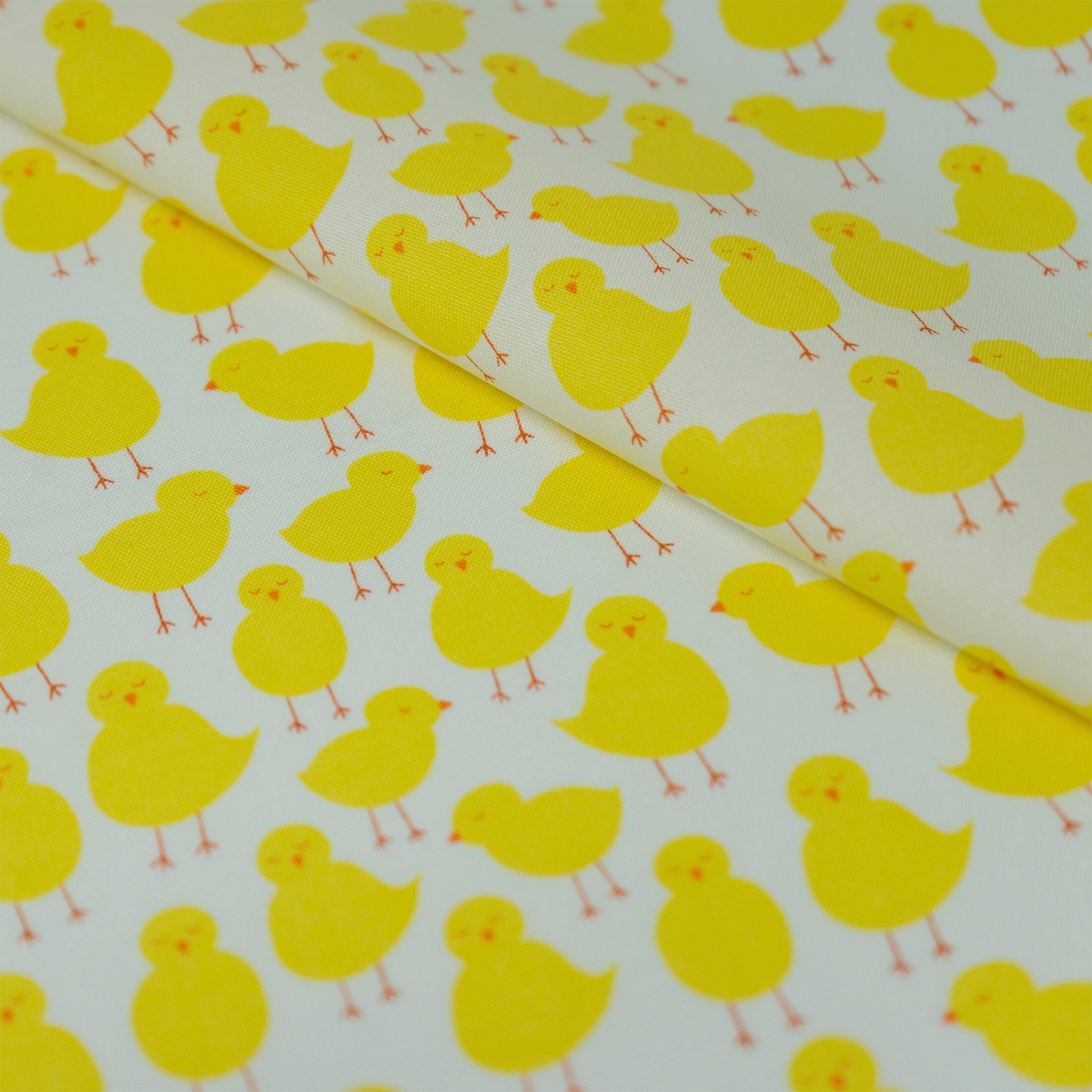 SINGER Cute Chick Print Ringspun Cotton Fabric Fat Quarter