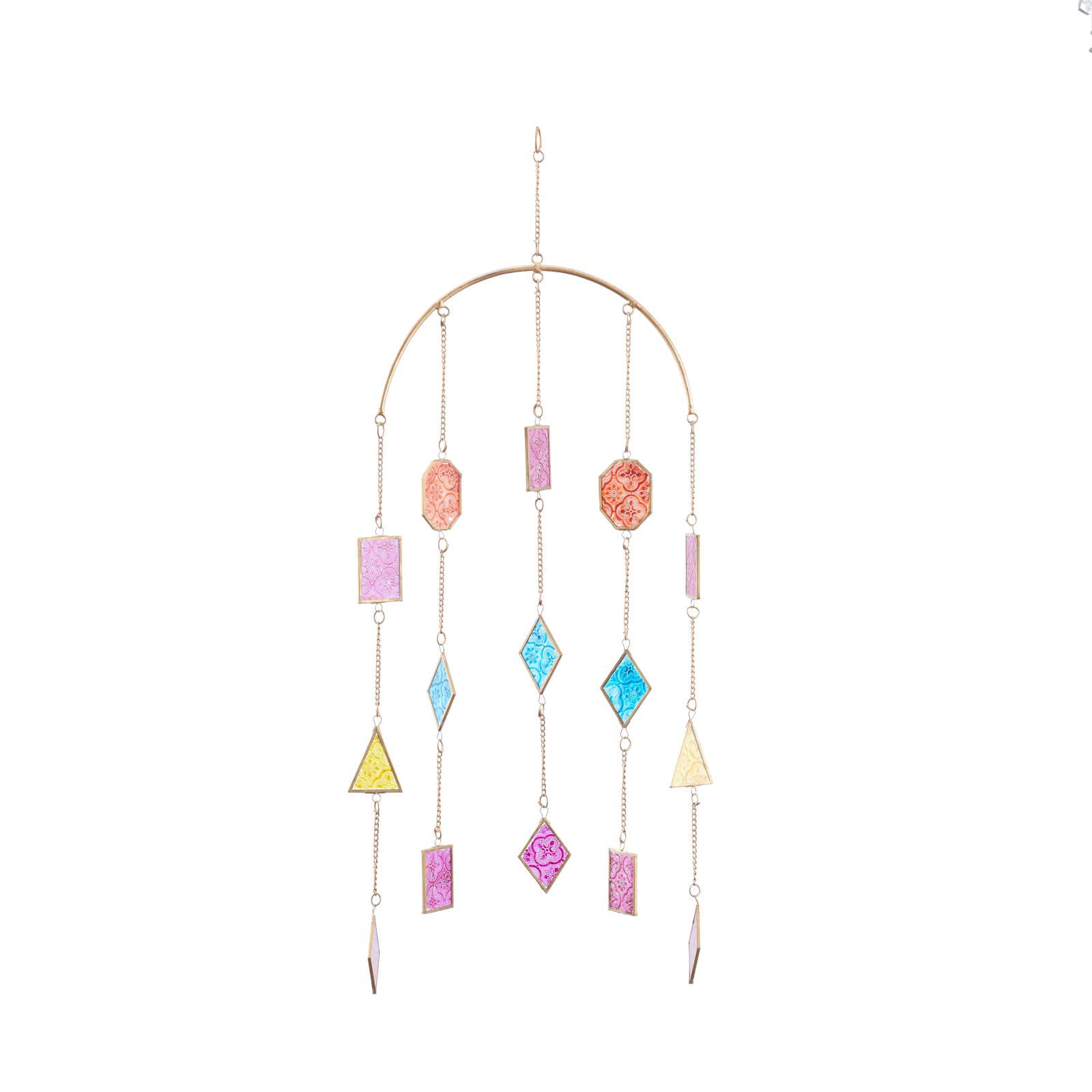 Multi Metal Contemporary Windchime, 34" x 14" x 2"