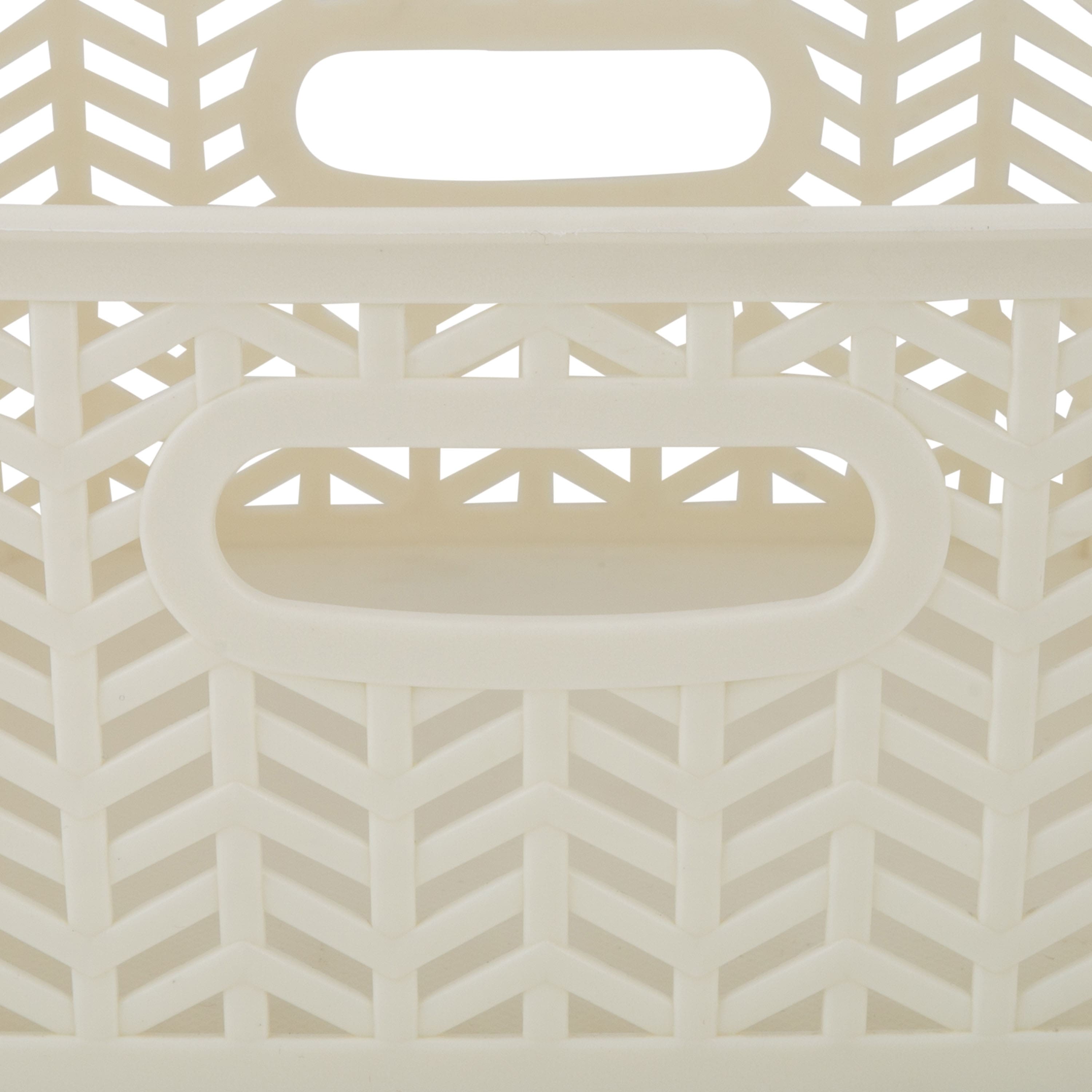 Simplify Small Herringbone Storage Basket, 3ct.