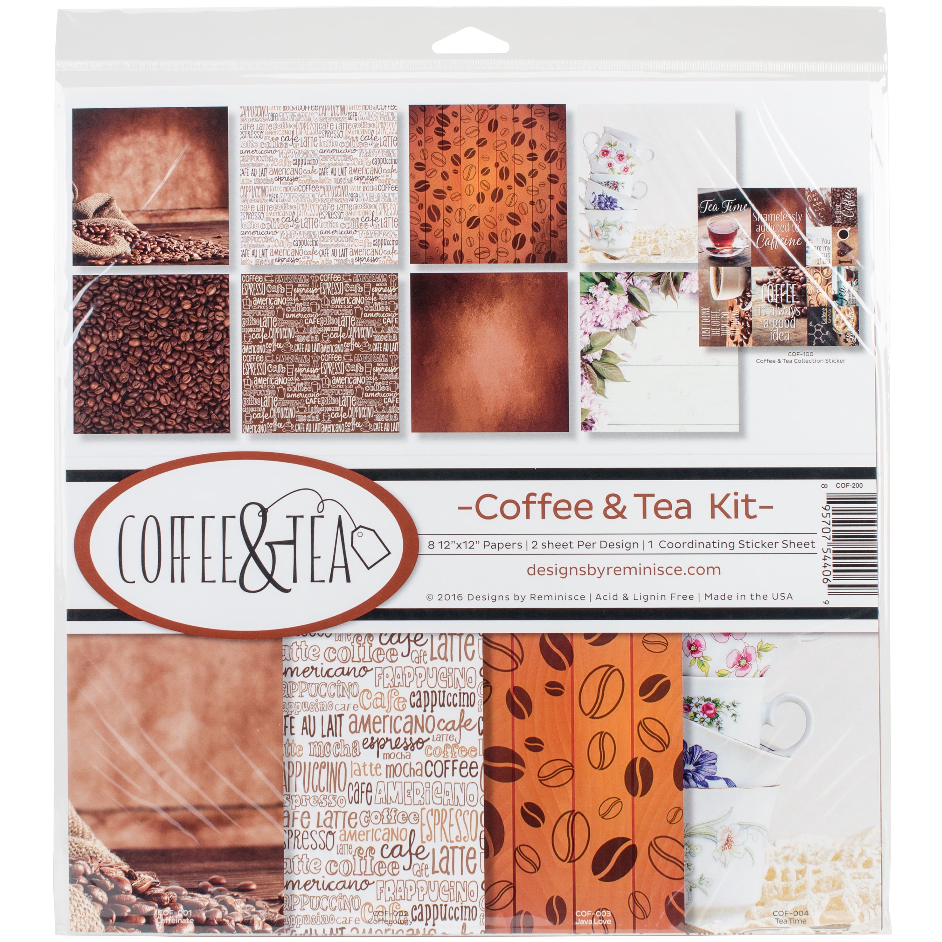 Reminisce Collection Kit 12"X12"-Coffee & Tea