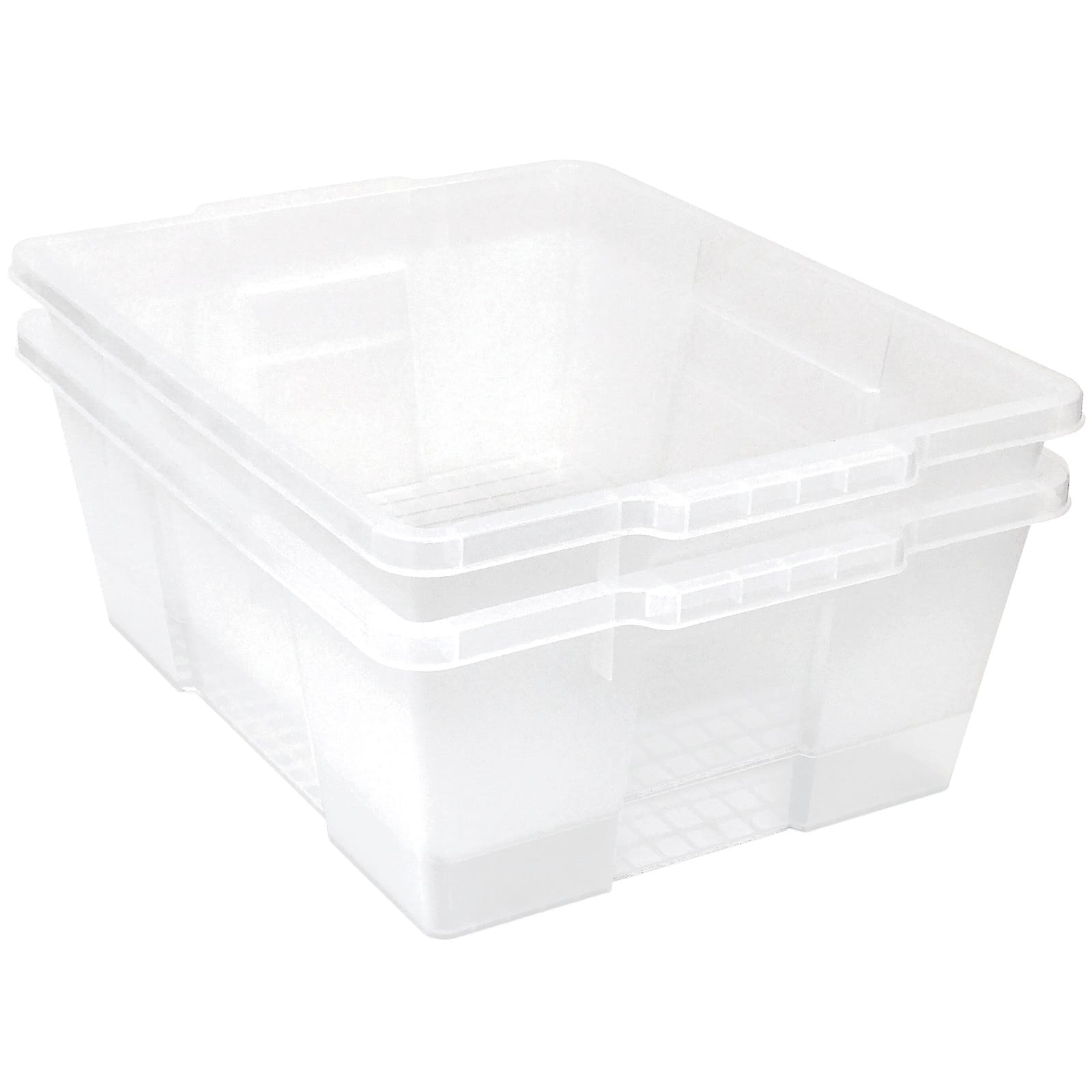 Quantum Storage Systems® 21" x 15.875" x 7.75" Clear Latch Container