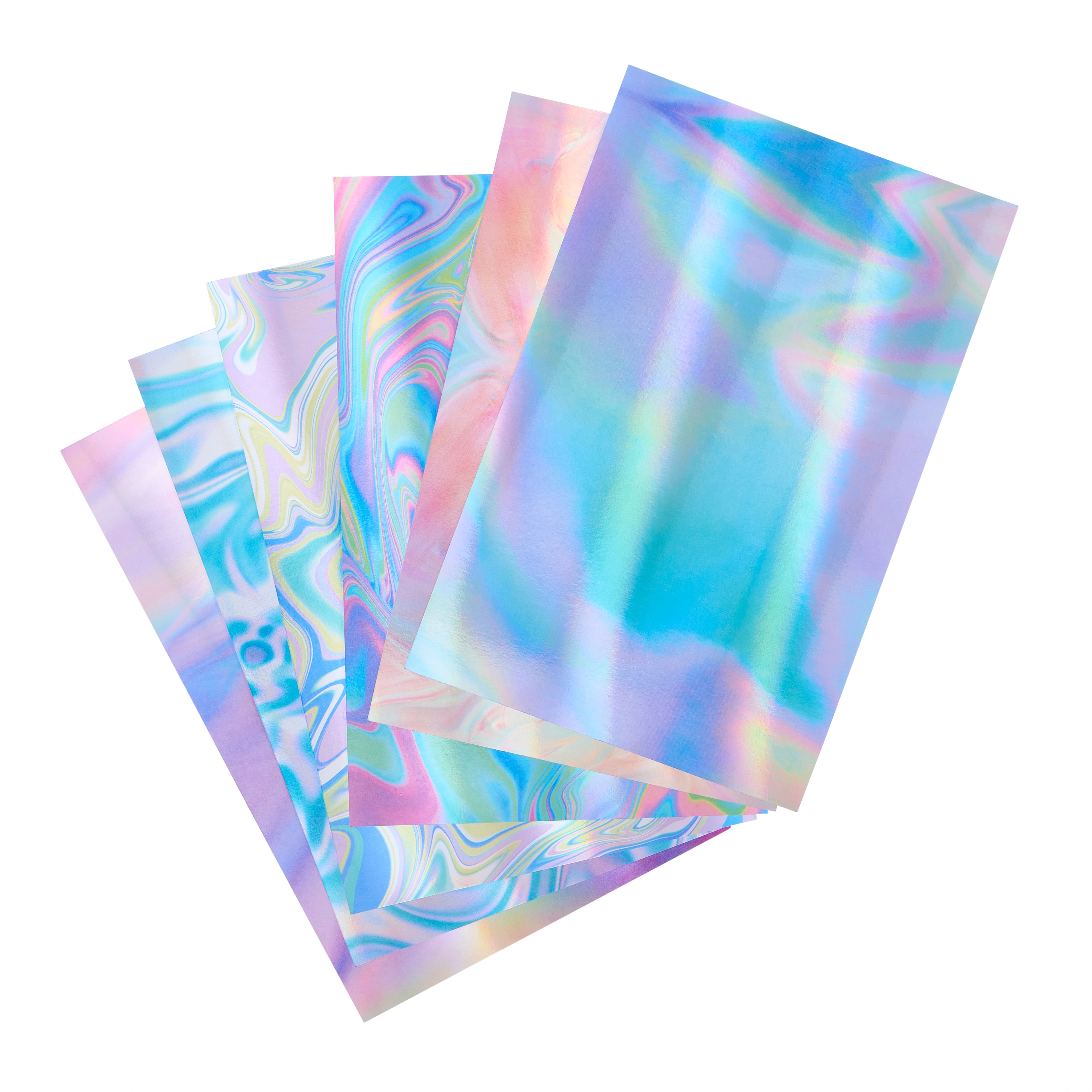 6 Pack: 4.5" x 7" Holographic Foil Cardstock Paper Pad by Recollections™