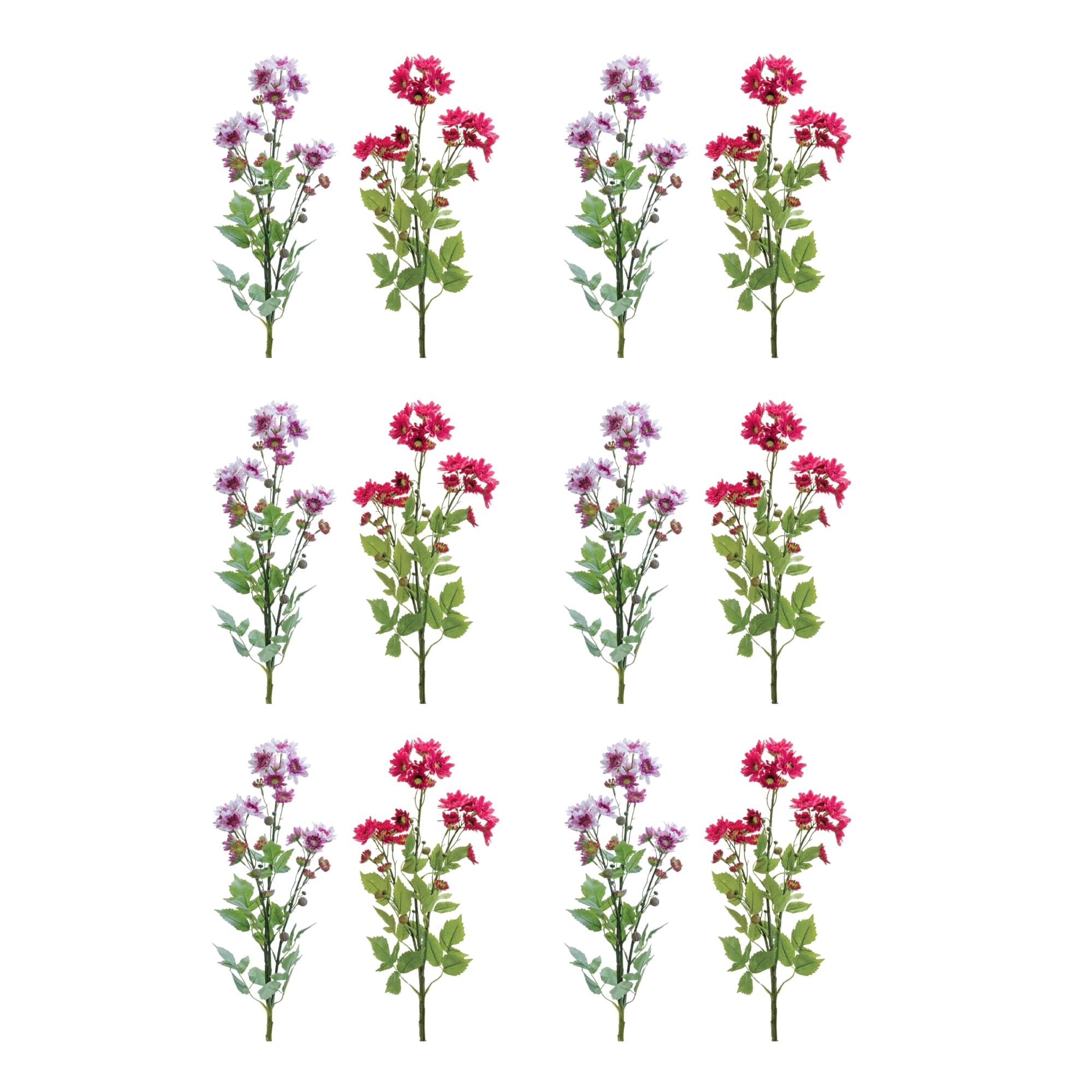 31.5" Pink & Purple Mum Sprays, 12ct.