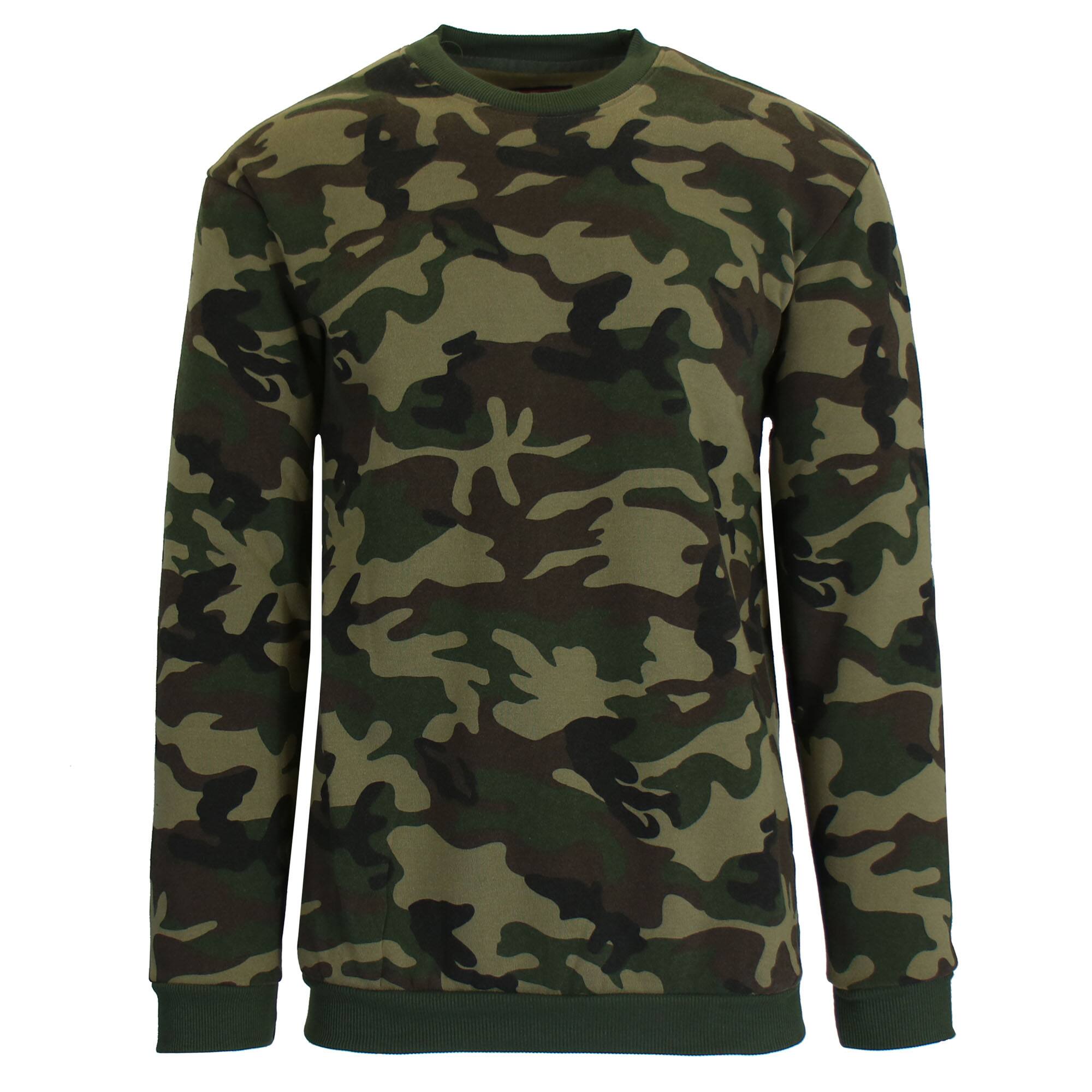 Galaxy by Harvic Crew Neck Fleece-Lined Men's Pullover Sweatshirt