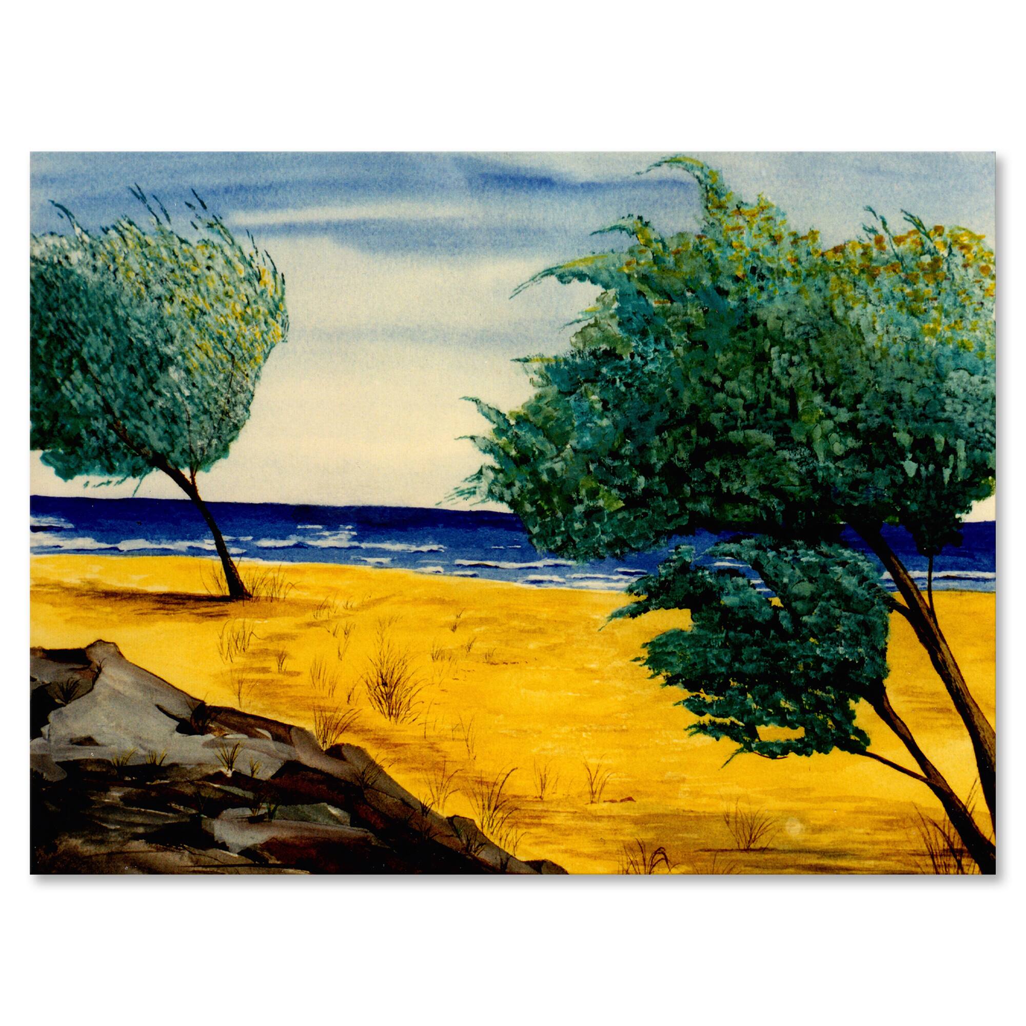 Designart - Orange Beach By The Coastline
