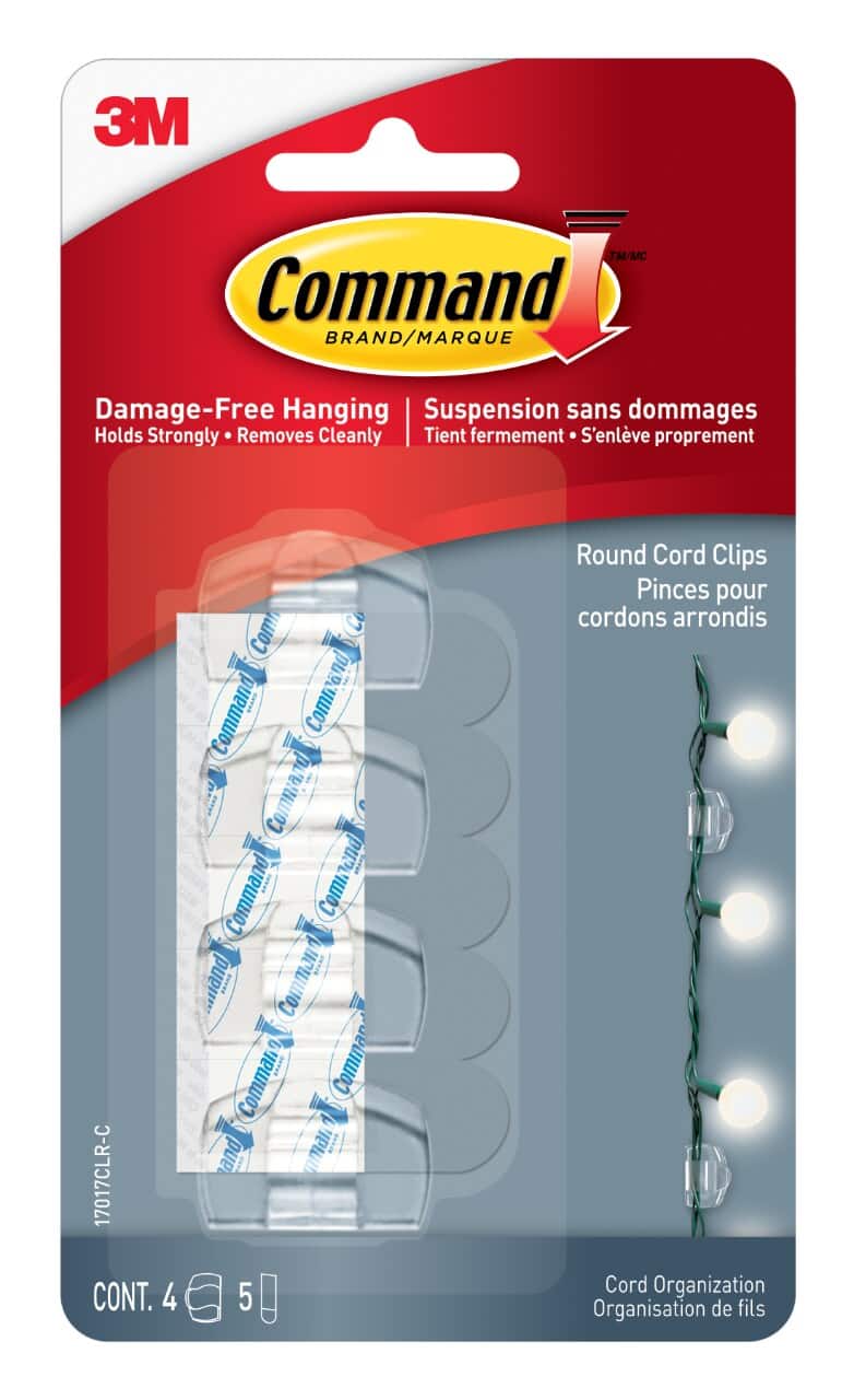 Command™ Clear Round Cord Clips